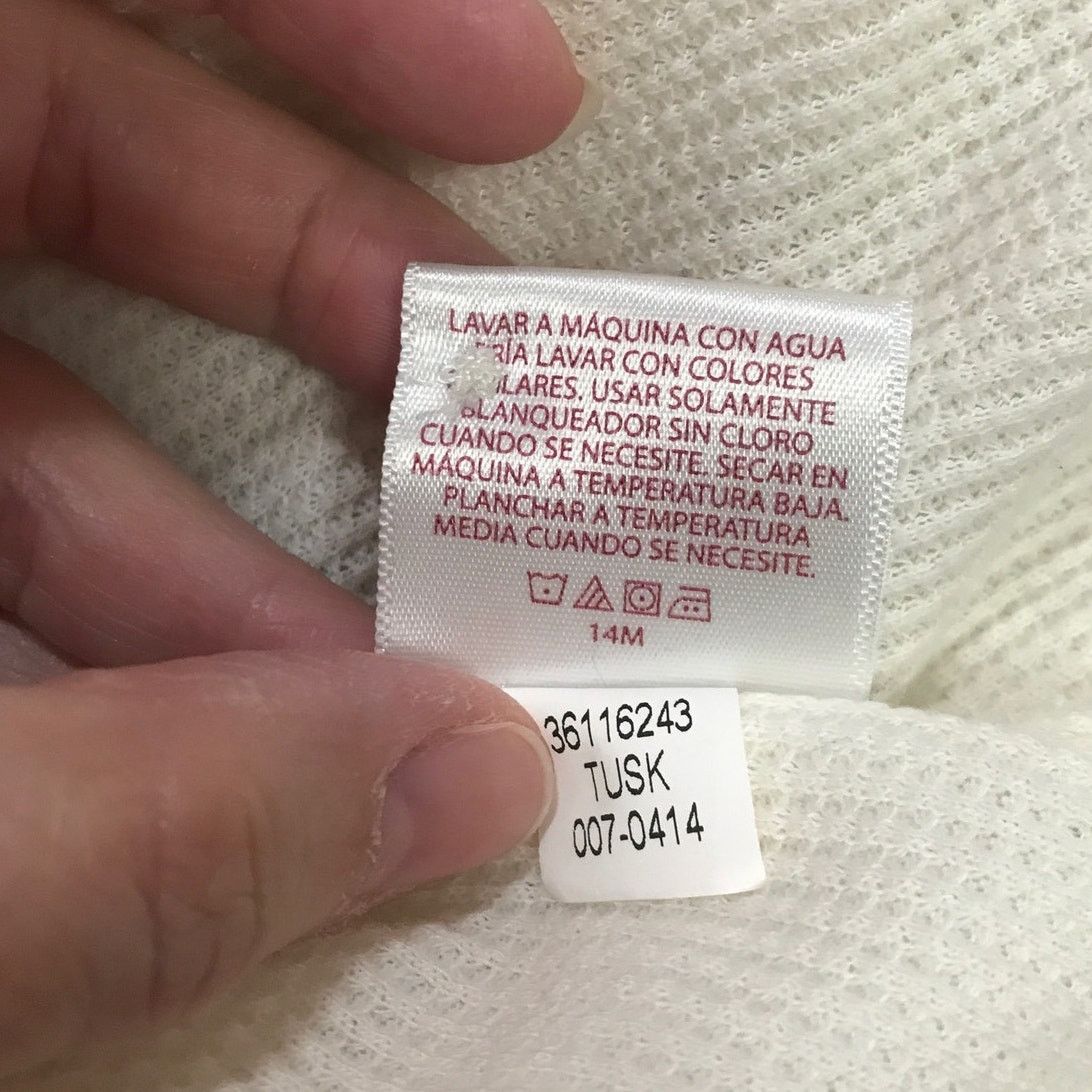 Faded Glory Faded Glory Cream Waffle Pattern V-Neck Long Sleeve XXL (20) Size XXL / US 16-18 / IT 52-54 - 5 Thumbnail
