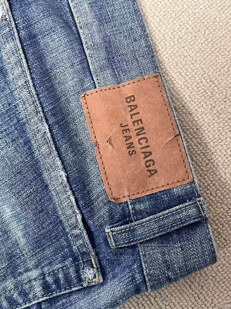 Balenciaga Balenciaga size M Solid Low-Rise Five Pocket Long Denim Pa Size 23" - 3 Thumbnail