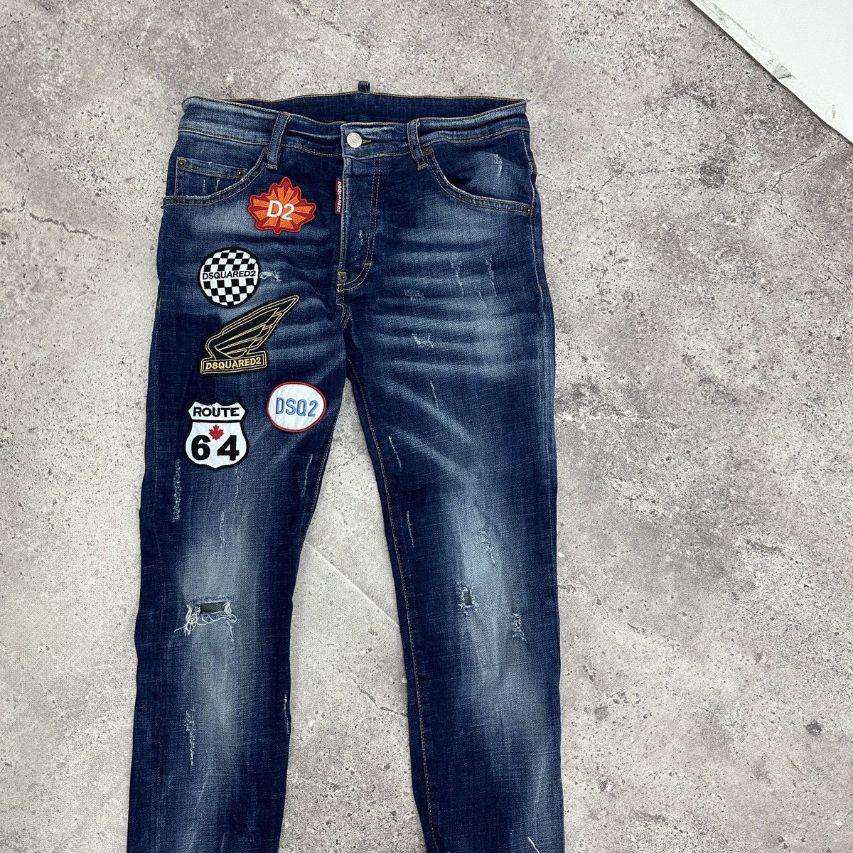 Dsquared2 Dsquared2 skinny Italy Patchwork distressed jeans y2k hype Size US 30 / EU 46 - 3 Thumbnail