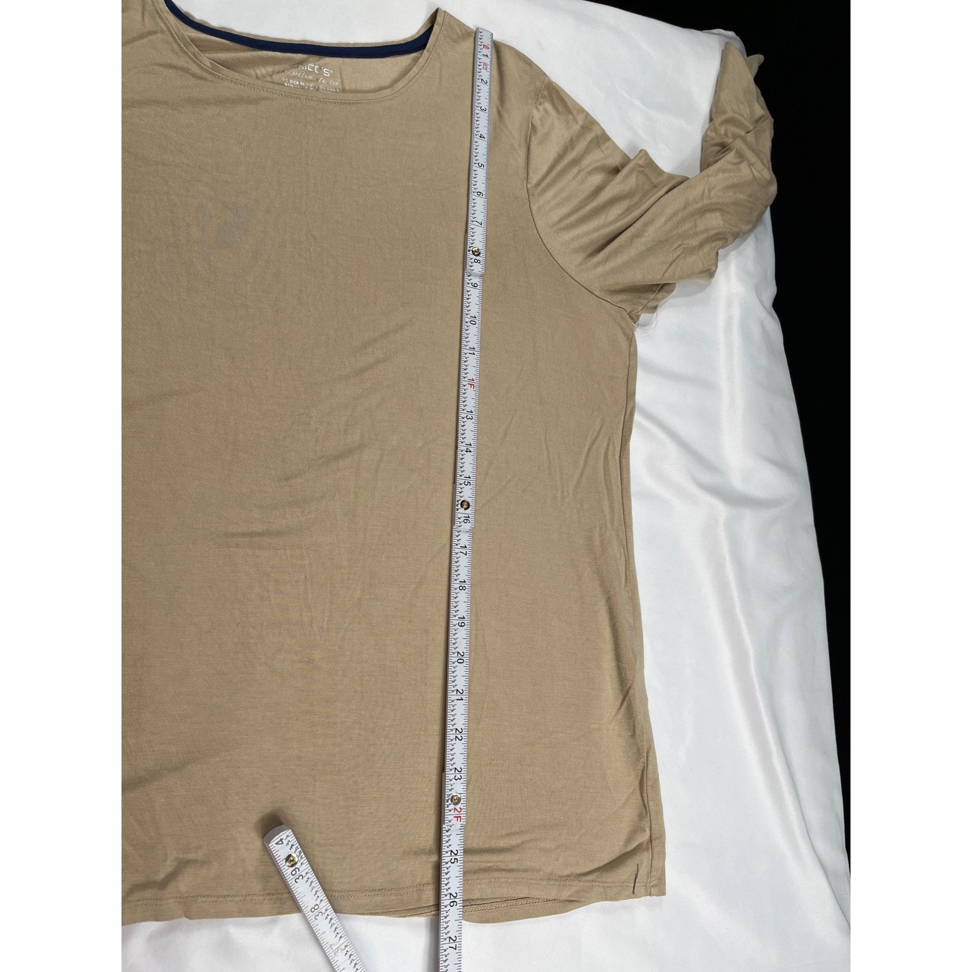 Chicos Chicos SKU 7690 Womens Beige Long Sleeve T Shirt Size XL Size XL / US 12-14 / IT 48-50 - 5 Thumbnail