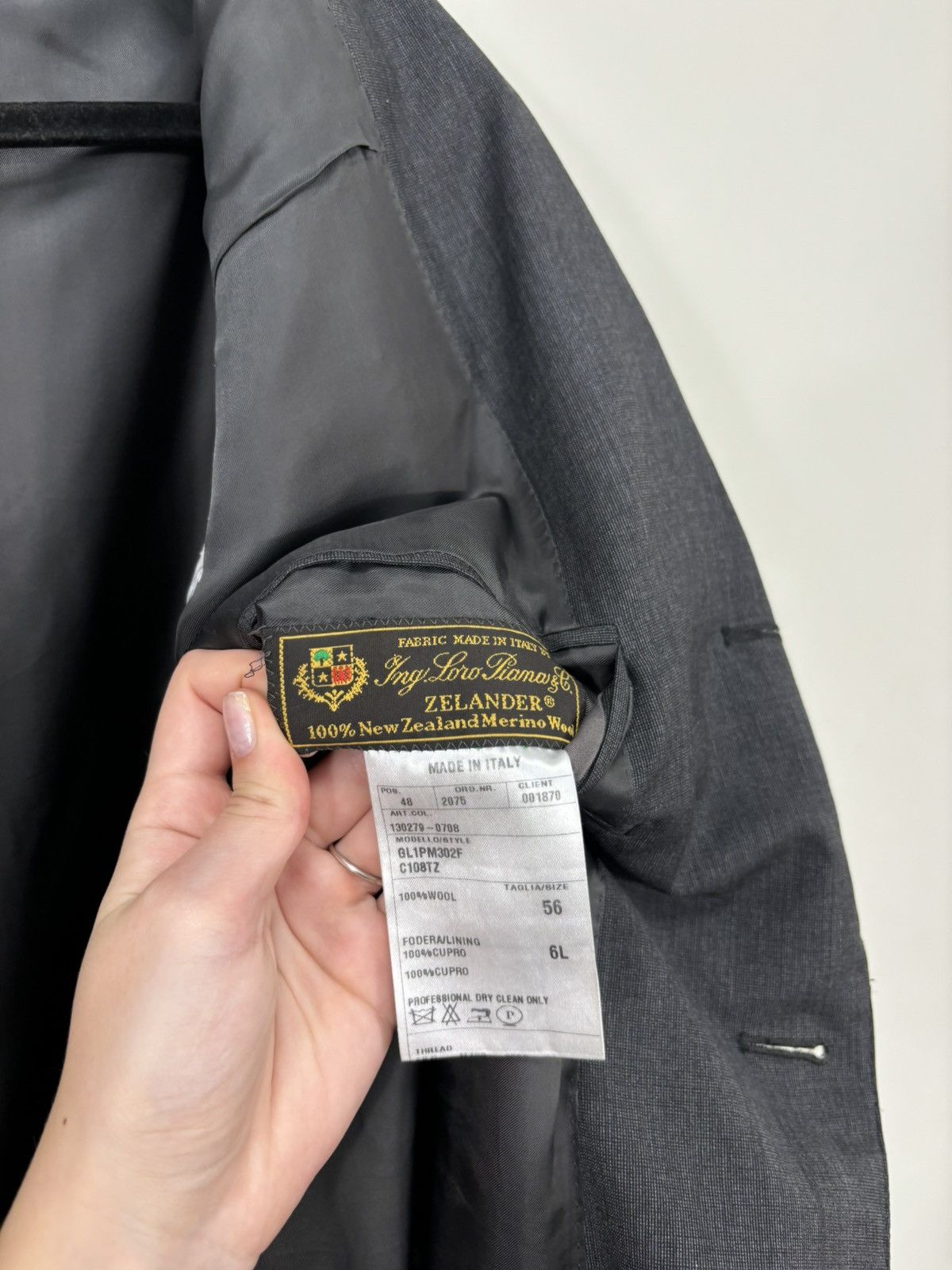 Caruso Raffaele Caruso Loro Piana Wool Men’s Gray Blazer Jacket Size 46L - 18 Thumbnail