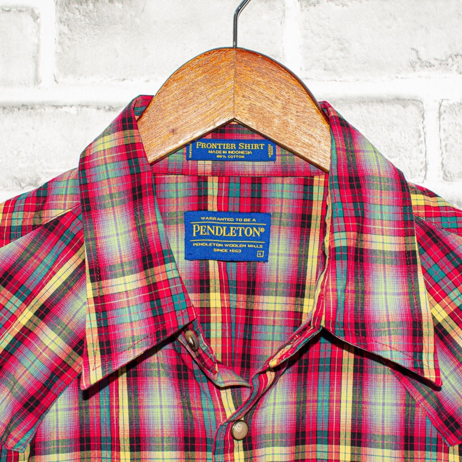 Pendleton PENDLETON Western Pearl Snap Frontier Shirt Short Sleeve Size US L / EU 52-54 / 3 - 6 Thumbnail
