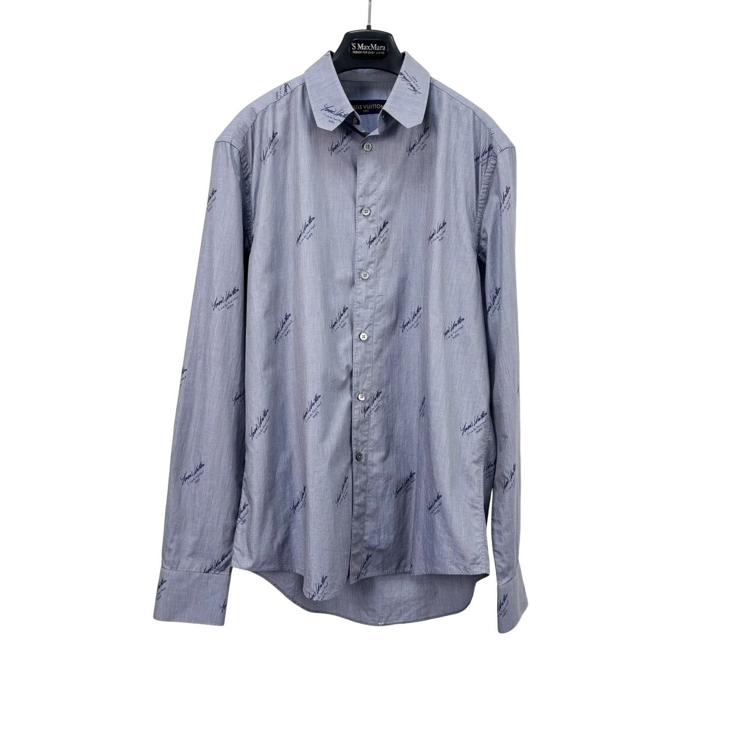 Louis Vuitton Louis Vuitton Script Logo Print Button Up Shirt M Size US M / EU 48-50 / 2 - 1 Thumbnail