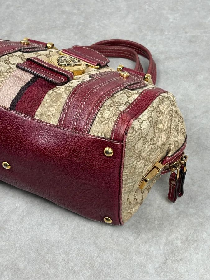 Gucci SS2009 Gucci Red & Beige Monogram Heritage Bag by Frida Giannini Size ONE SIZE - 11 Thumbnail