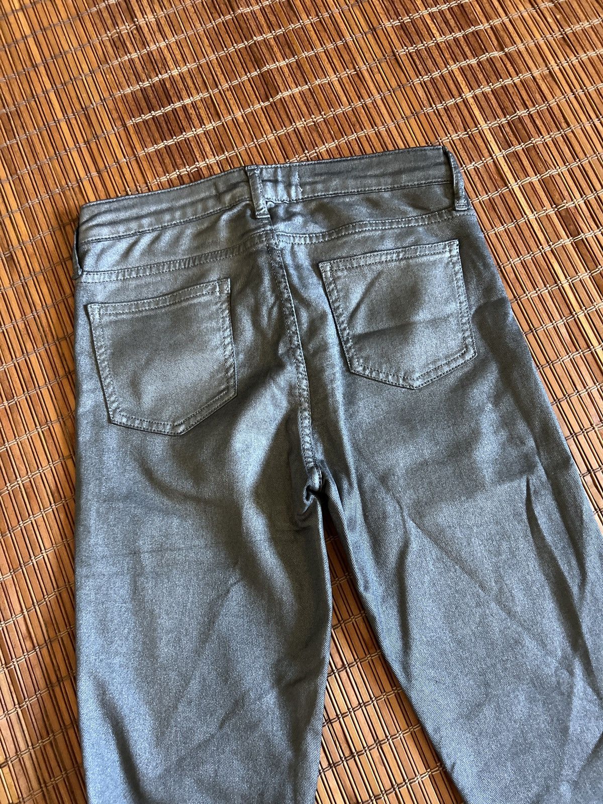 Other 75Faubourg gunmetal silver wax coated denim high waist jeans Size 26" / US 2 / IT 38 - 8 Thumbnail