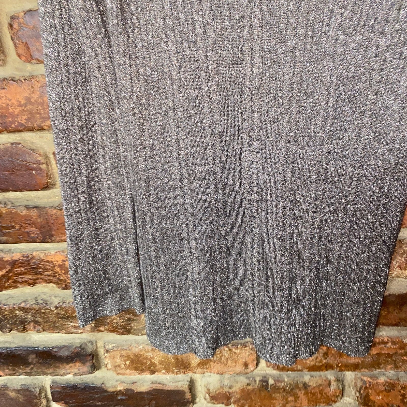 Chicos Chico's Brown Gold Metallic V-Neck Knit Sweater 1 Medium Size M / US 6-8 / IT 42-44 - 3 Thumbnail