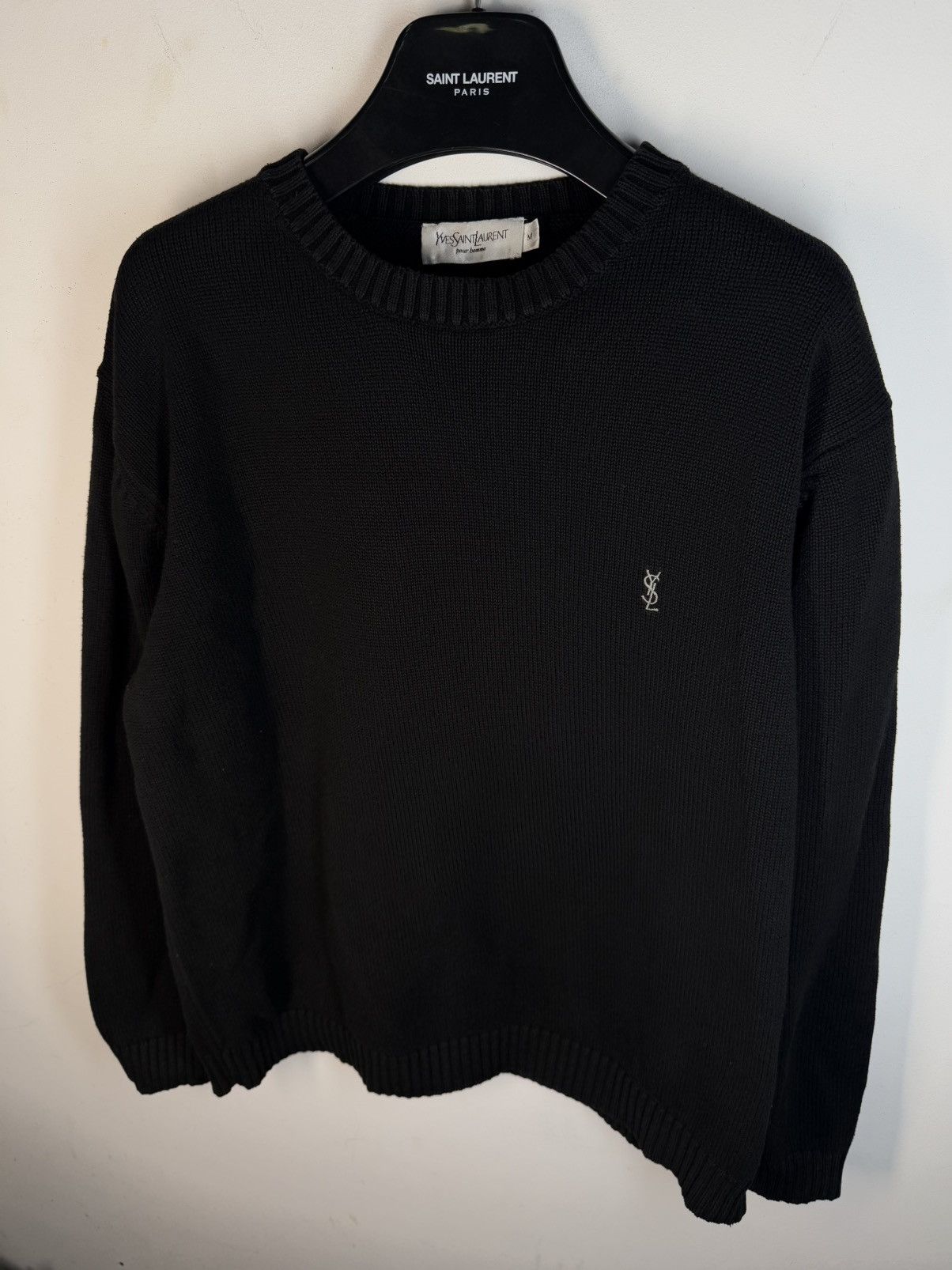 Yves Saint Laurent Black YSL Sweater Knit Size US M / EU 48-50 / 2 - 7 Thumbnail