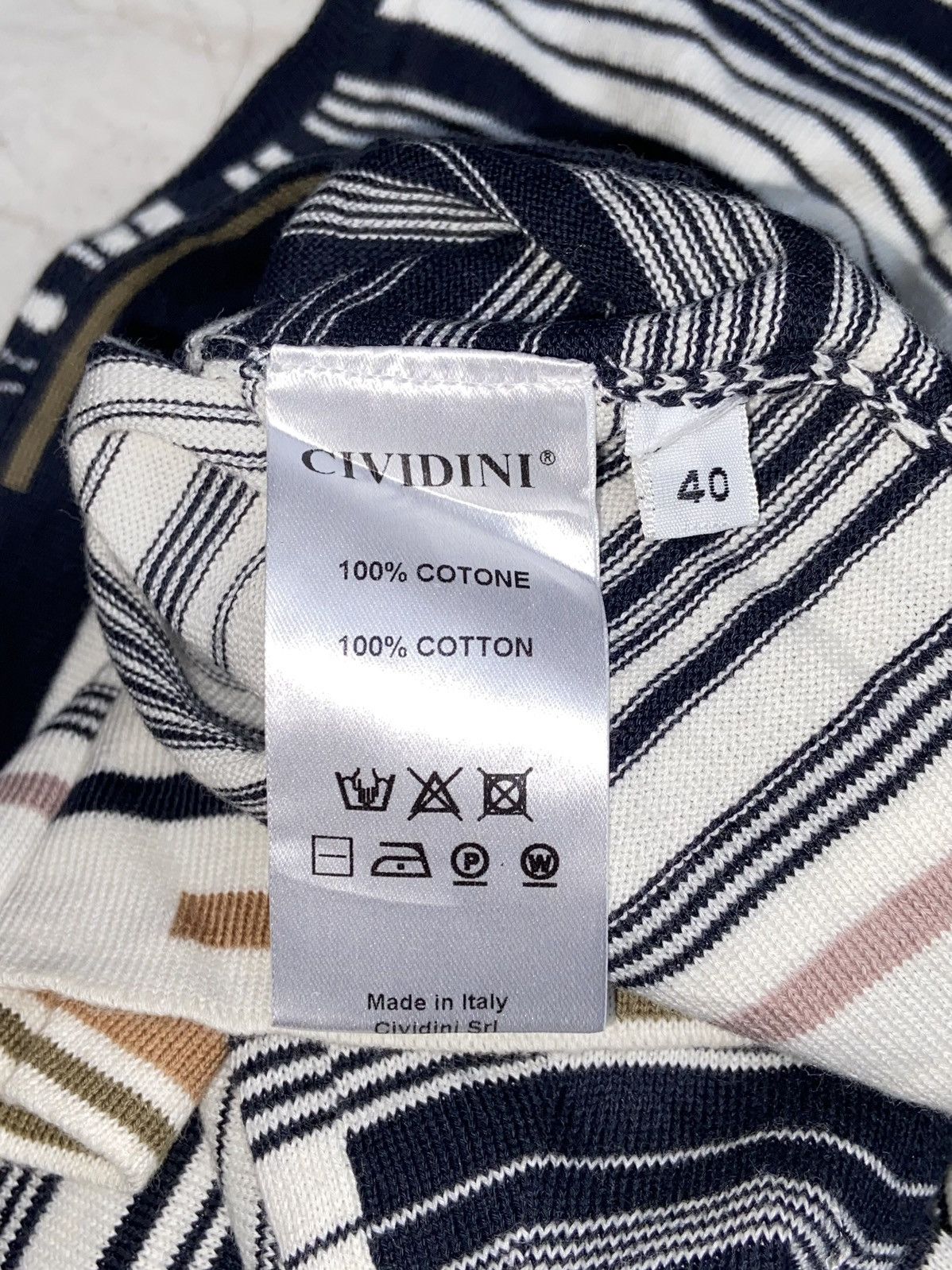 Designer CIVIDINI Striped Sleeveless T-shirt Size US XS / EU 42 / 0 - 7 Thumbnail