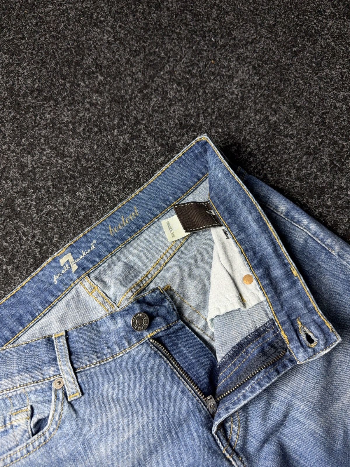 7 For All Mankind 7 For All Mankind Bootcut Wide Leg Vintage Blue Denim Jeans Size 30" / US 8 / IT 44 - 8 Thumbnail