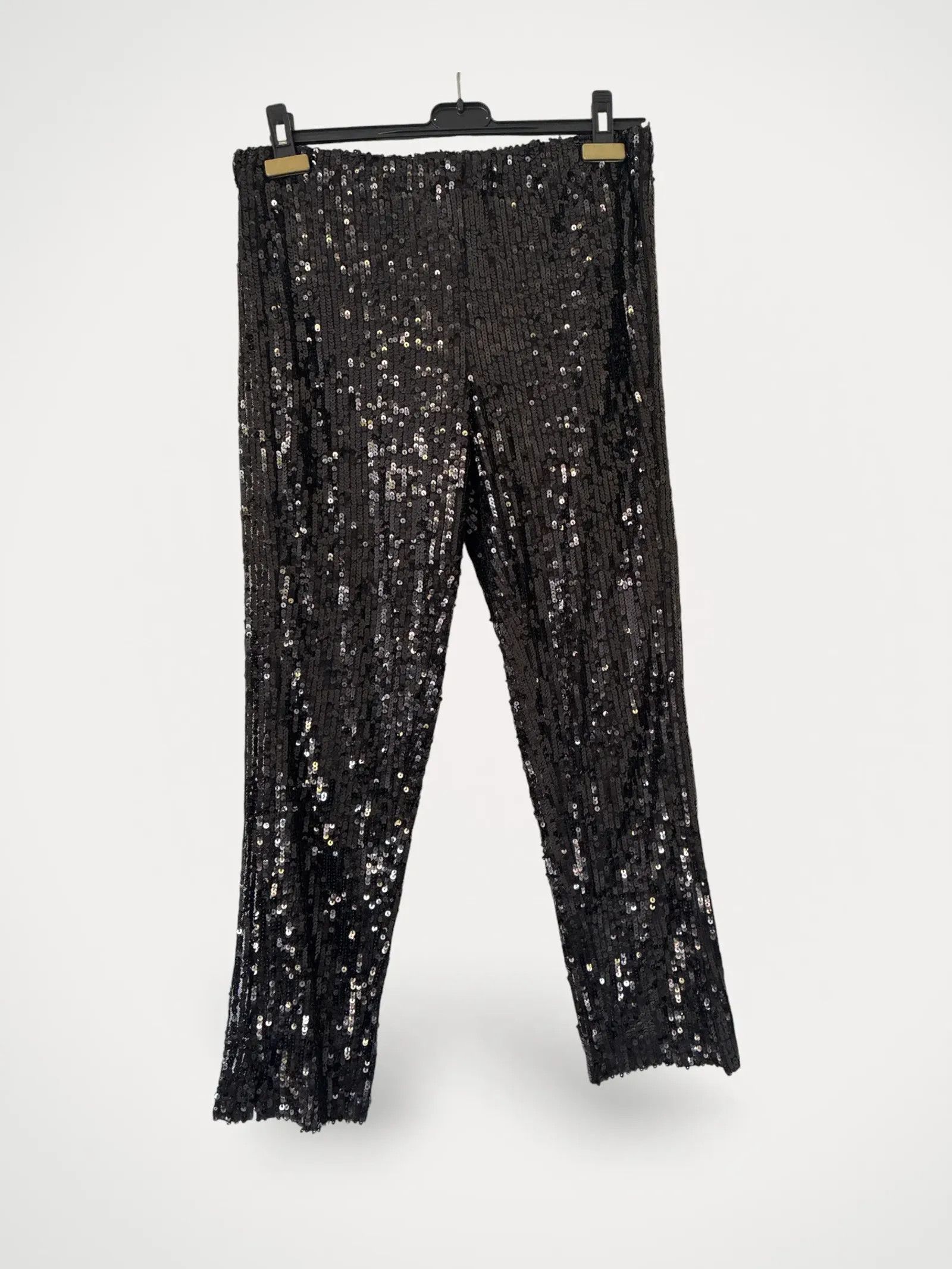 Zara Zara Zara svart paljettights Pants Size 30" / US 8 / IT 44 - 1 Thumbnail