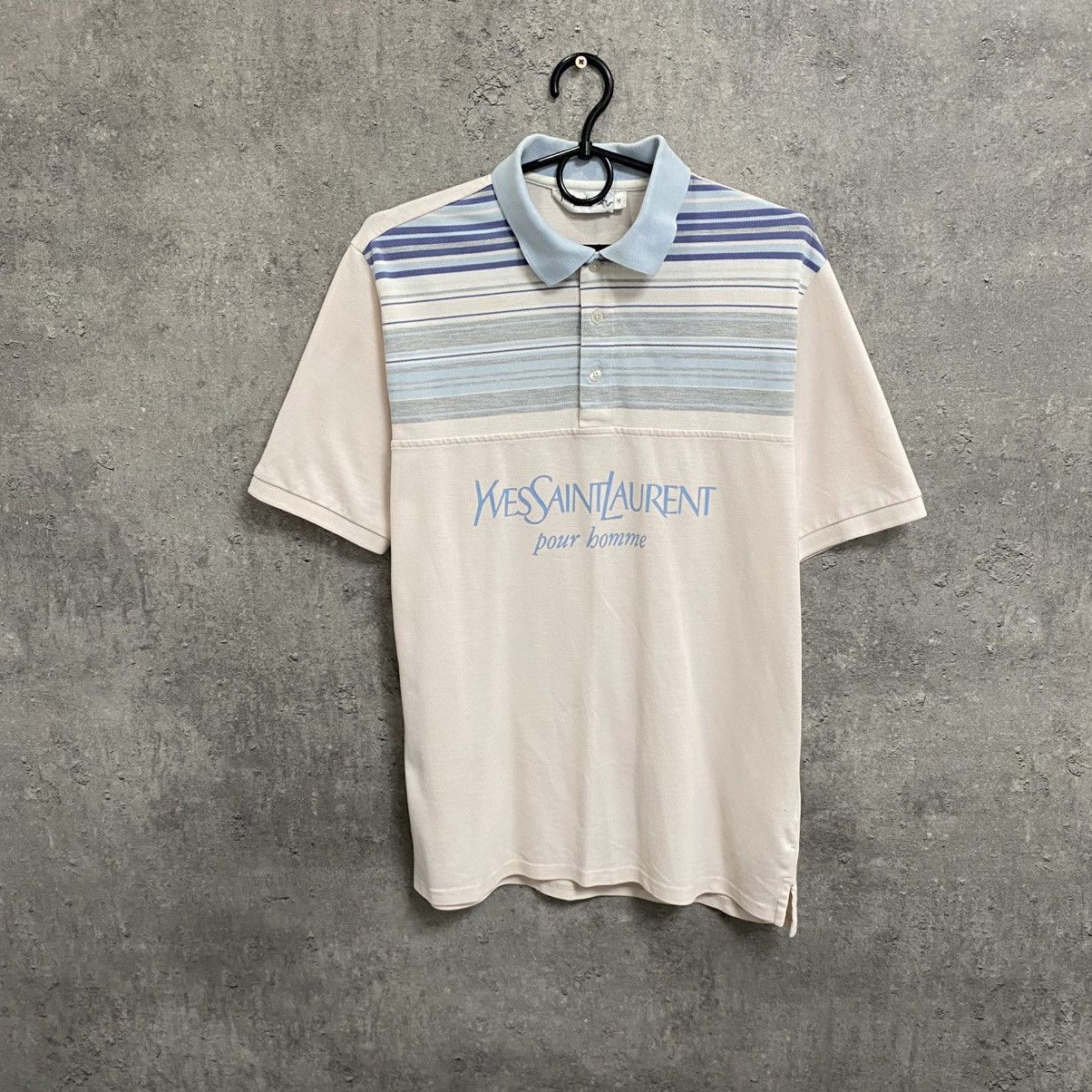 Yves Saint Laurent Yves Saint Laurent Polo T-Shirt Big Logo YSL Size US M / EU 48-50 / 2 - 1 Thumbnail