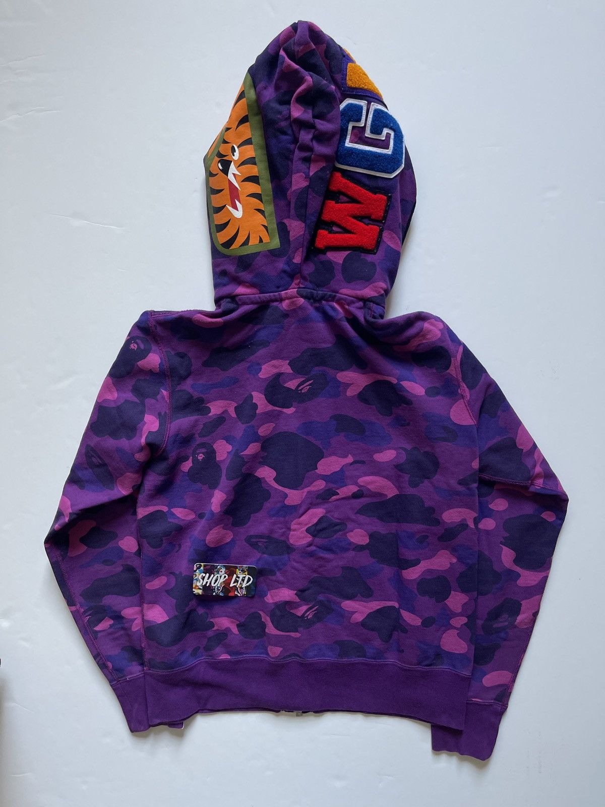 Bape purple tiger hoodie clearance