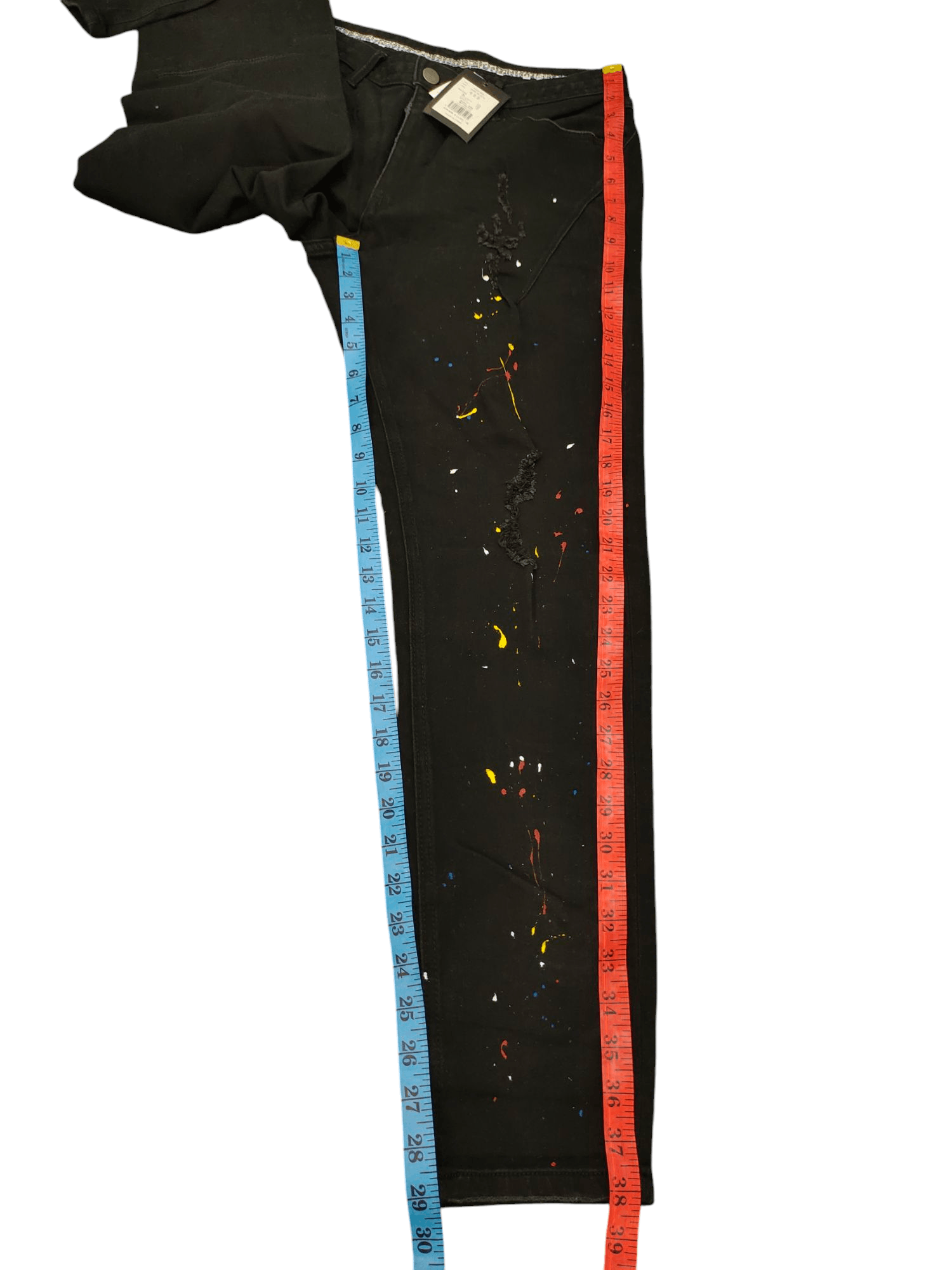 Number (N)ine Number (N)ine Painted Distress Denim Pants Size US 29 - 15 Thumbnail