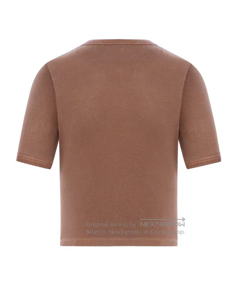 Miu Miu Miu Miu Size S Brown short-sleeved T-shirt Size S / US 4 / IT 40 - 3 Thumbnail