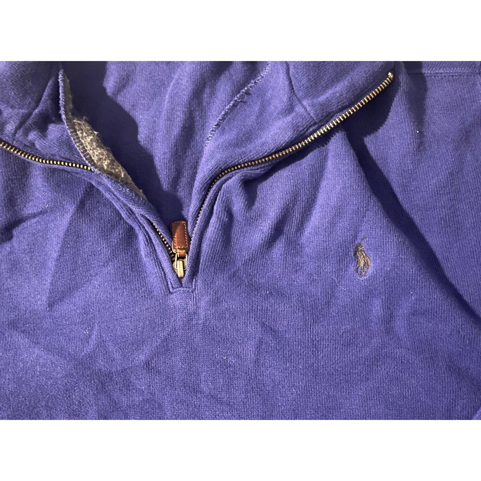 Polo Ralph Lauren VINTAGE Polo Ralph Lauren Mens Sweater 2XL 100% Cotton Knit 1/4 Zip Made in USA Blue Regular PullOver Shirt? Size US XXL / EU 58 / 5 - 2 Thumbnail