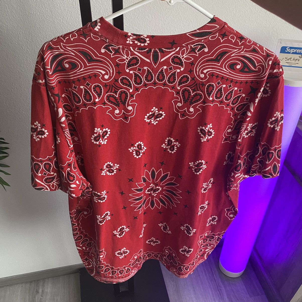 Supreme Supreme Red Bandanna S/S Top Tee Size US L / EU 52-54 / 3 - 5 Thumbnail