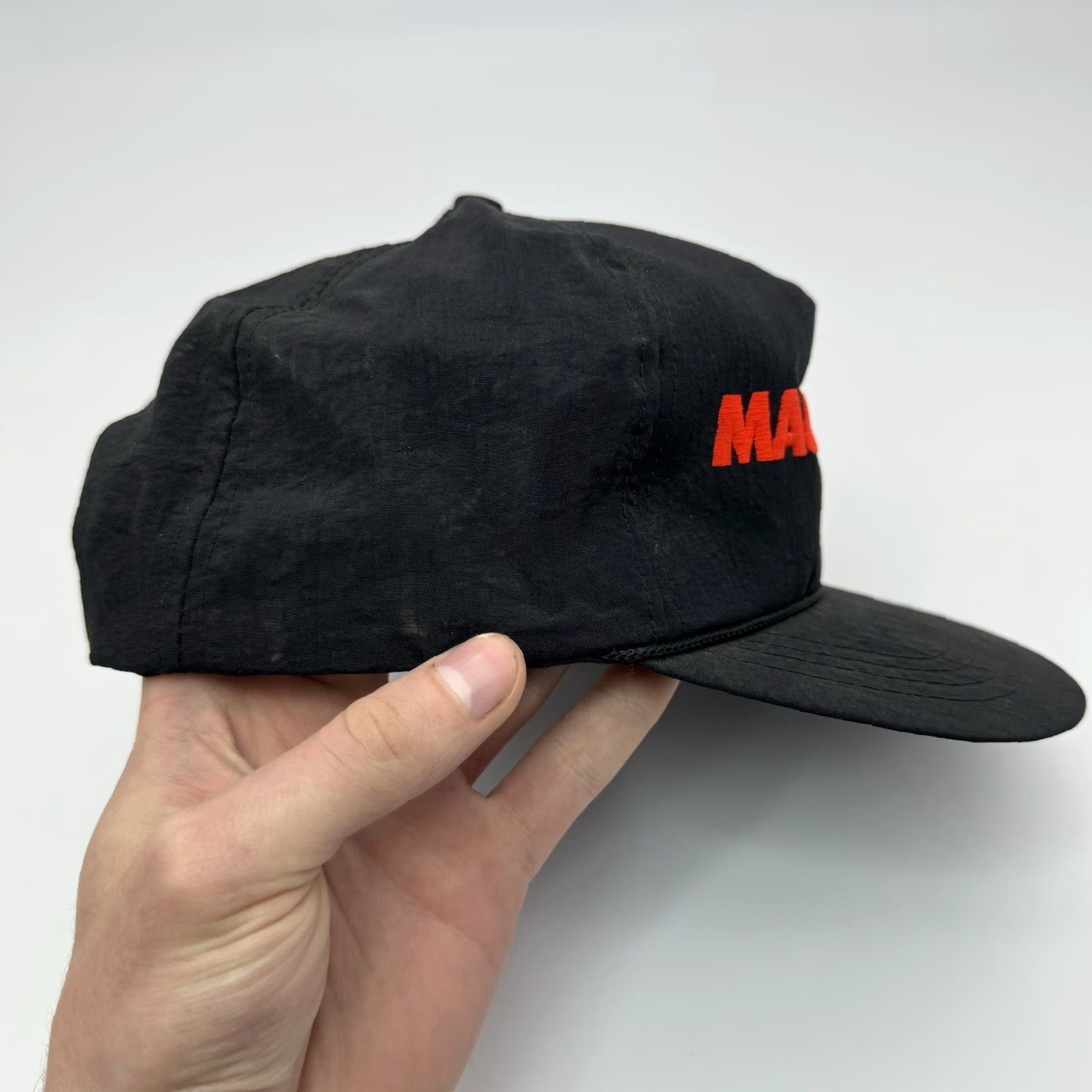 Etro VINTAGE Snapback Hat Magntuade Promo Cigarette Black Nylon Spelletout 90s Retro 80s Men Adjustable Baseball Cap Black Mens Size ONE SIZE - 4 Thumbnail