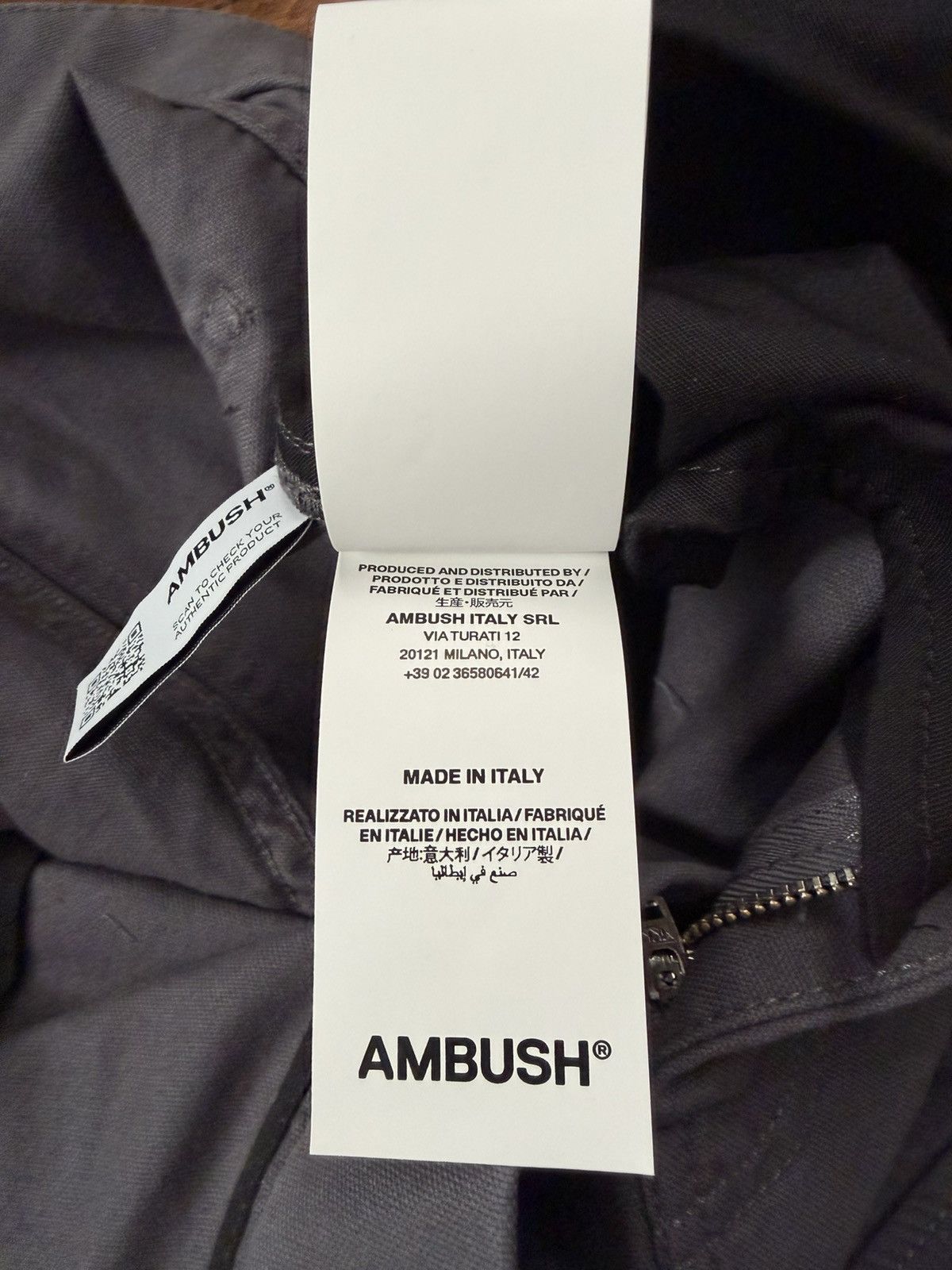 Ambush Design $1k Multi-pocket, wide-leg cotton cargo pants, Large, Italy Size US 34 / EU 50 - 19 Thumbnail