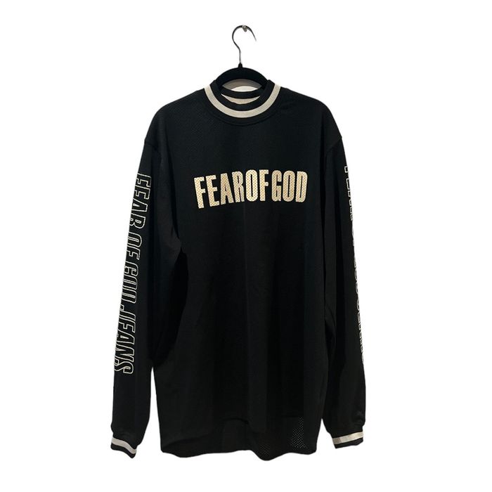 Fear of God Black Fear of God Mesh-Jersey Long Sleeved Shirt | Grailed