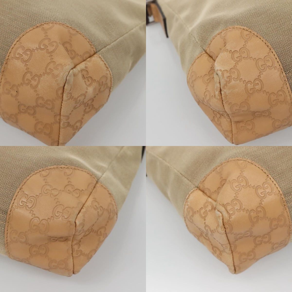 Gucci GUCCI Guccissima Shoulder Bag Canvas Beige Silver Size ONE SIZE - 10 Thumbnail