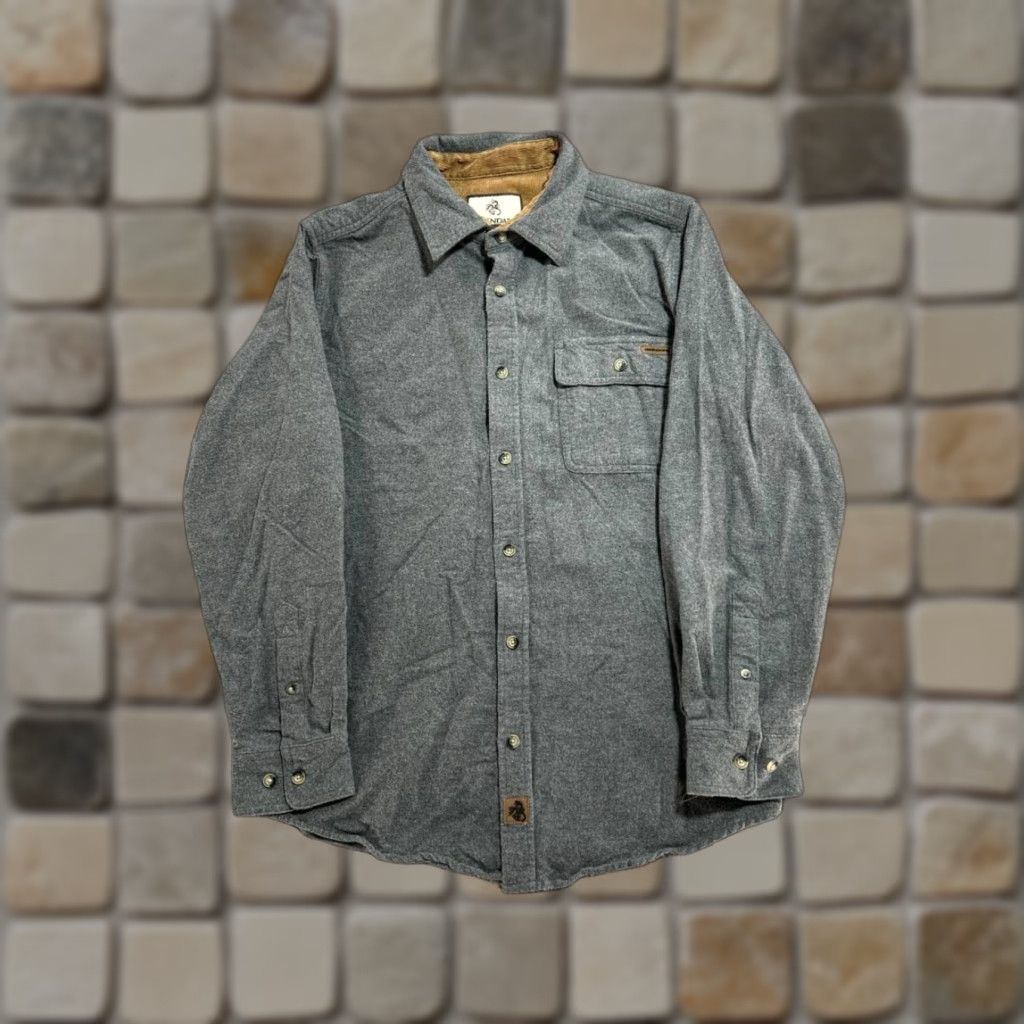 Vintage VINTAGE Legendary Whitetails Buck Camp Shirt Men M Gray Cotton Button-Front Long Sleeve Pockets Outdoor 90s Mens Size US M / EU 48-50 / 2 - 1 Thumbnail