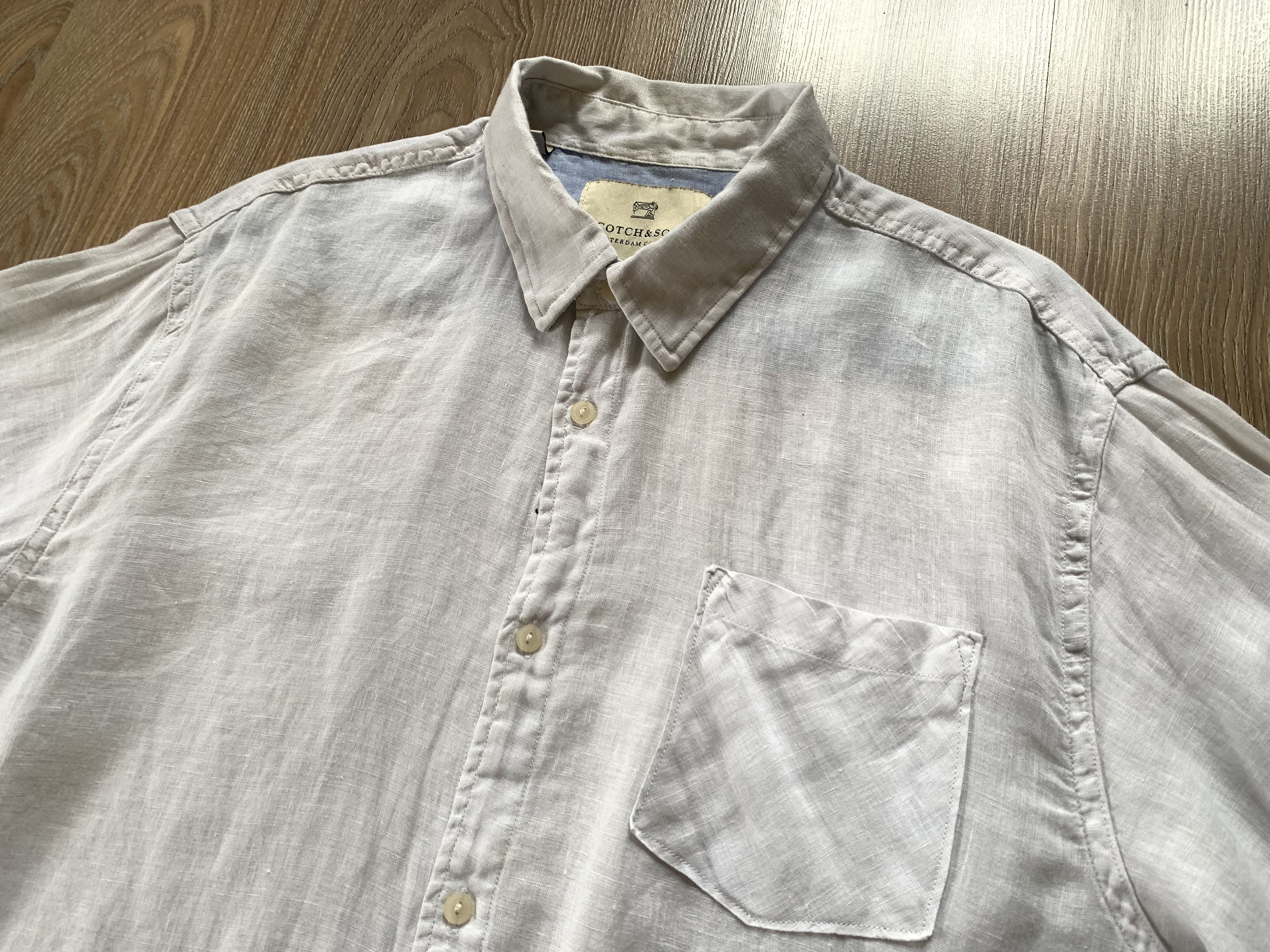 Designer × Scotch & Soda Scotch & Soda Linen Long Sleeve Shirt Size US XXL / EU 58 / 5 - 4 Thumbnail