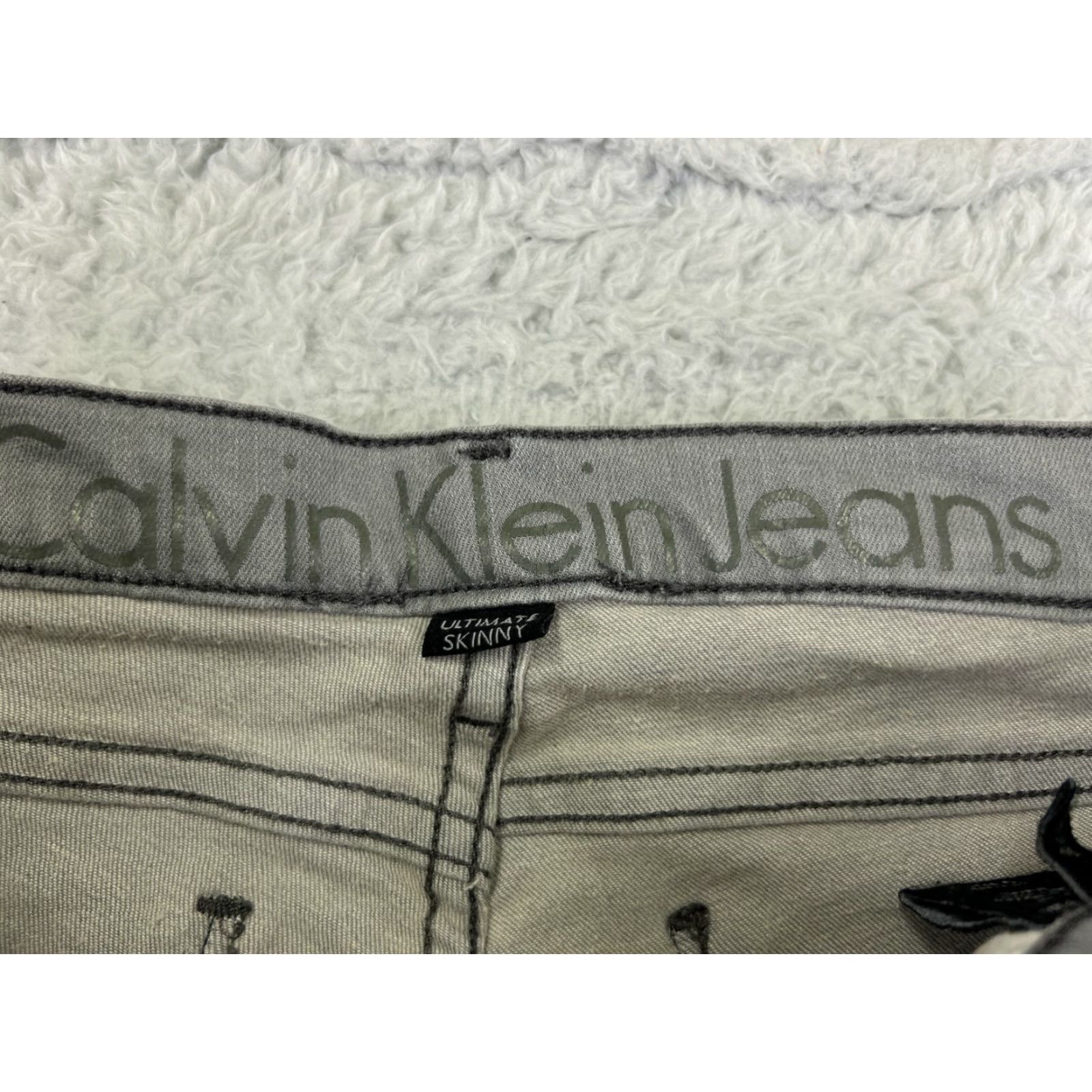 Calvin Klein Calvin Klein Jeans Women 10 Gray Denim Mid Ultimate Skinny Cotton 29x31 Pants Size 32" / US 10 / IT 46 - 6 Thumbnail