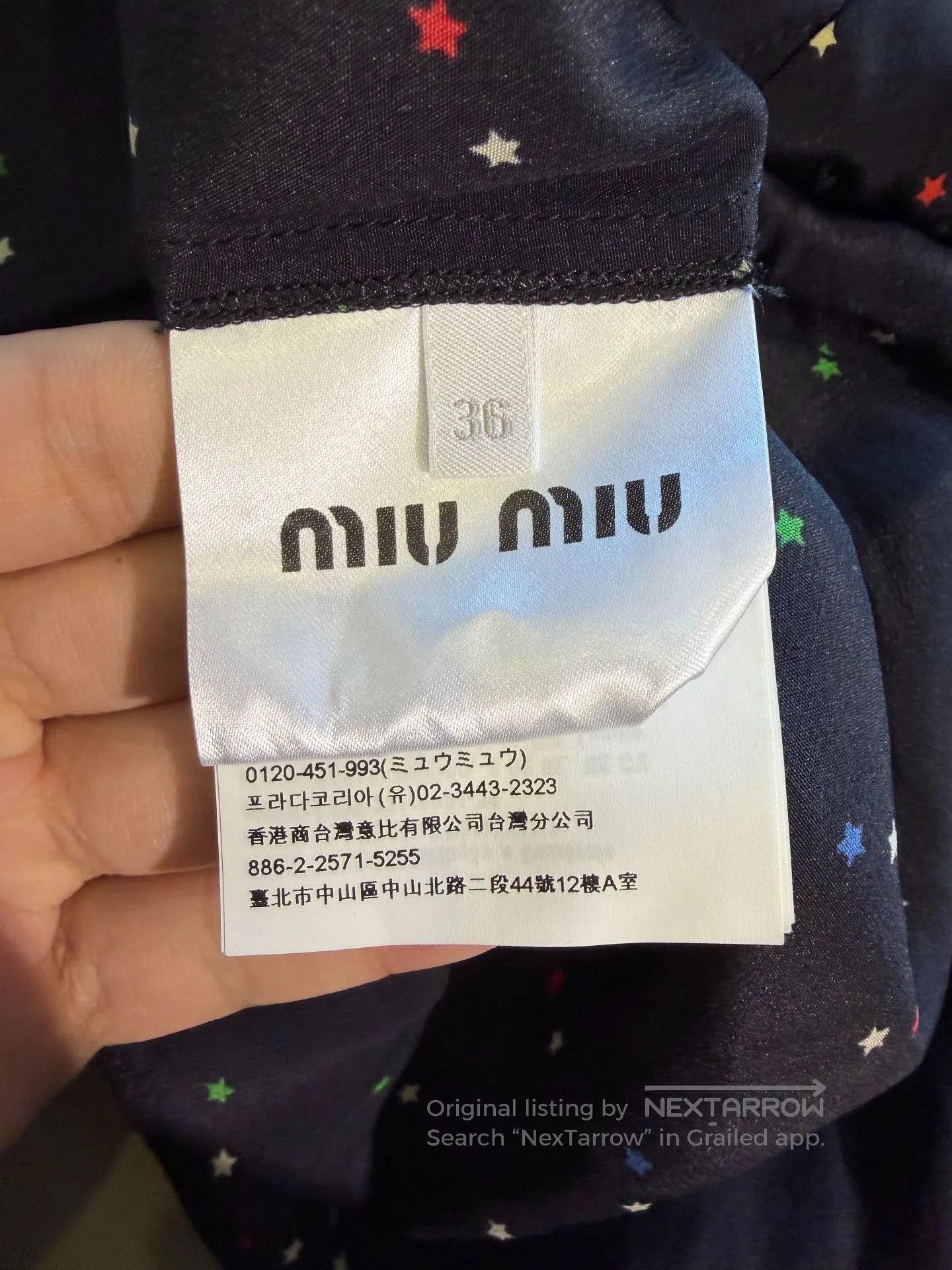 Miu Miu MIU MIU Colorful Star Print Shirt. Size XS / US 0-2 / IT 36-38 - 4 Thumbnail