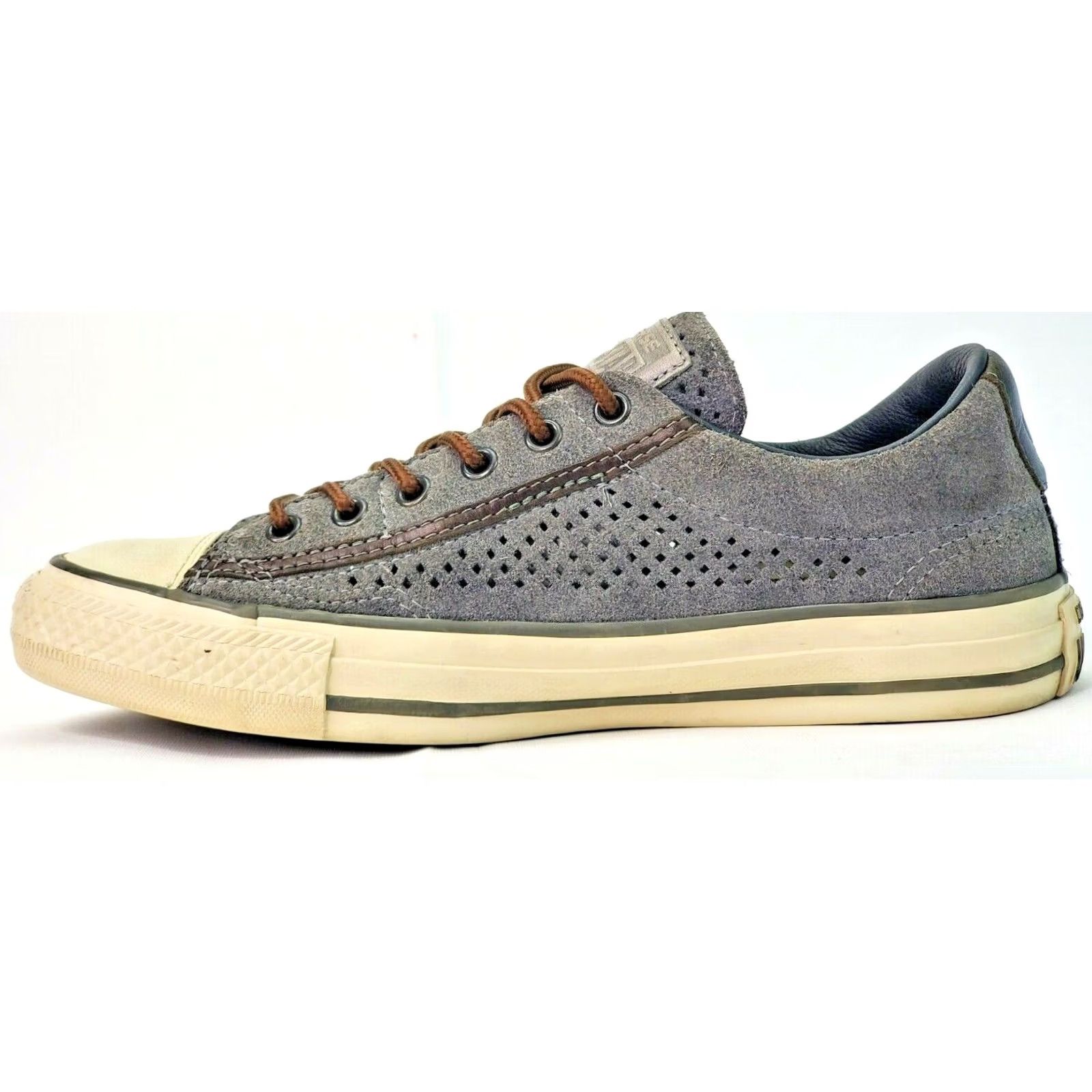 Converse CONVERSE John Varvatos Chuck Taylor Perforated Suede Leather Women Gray Size 6 - Nike? Size US 6 / IT 36 - 6 Thumbnail