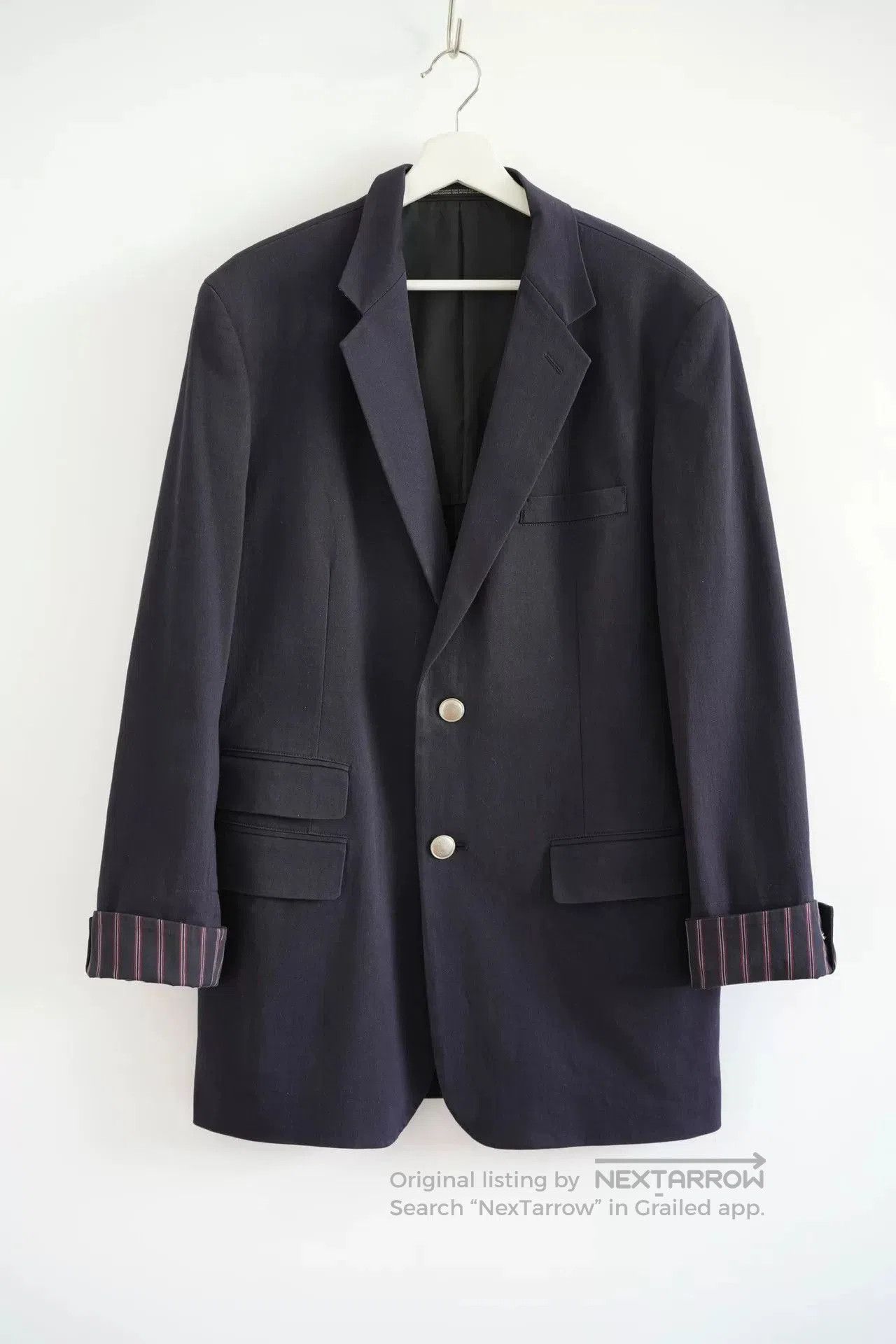 Yohji Yamamoto Yohji Yamamoto Striped Sleeve Blazer. Size US M / EU 48-50 / 2 - 1 Thumbnail