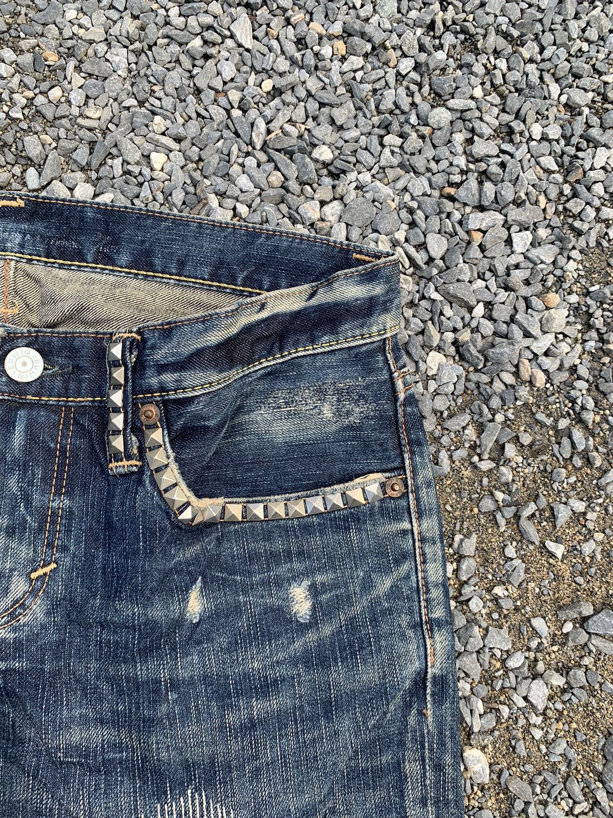 Kapital RARE EDWIN STUDDED PUNK STYLE LIKE HYSTERIC GLAMOUR DENIM Size US 31 - 10 Thumbnail