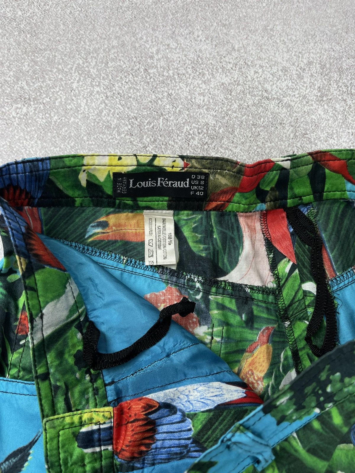 Louis Feraud × Vintage Louis Feraud Suit Blazer Trousers Tropical Bird Print Size M / US 6-8 / IT 42-44 - 16 Thumbnail