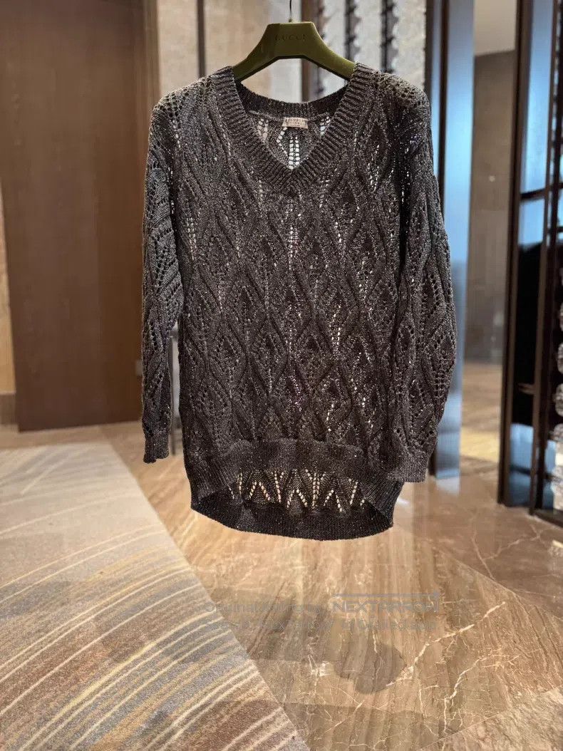 Brunello Cucinelli Brunello Cucinelli Sequined Sweater Size M / US 6-8 / IT 42-44 - 1 Thumbnail