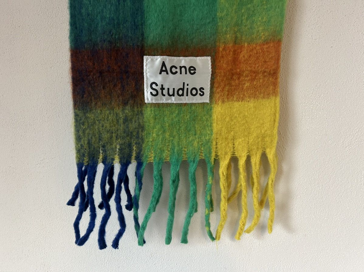 Acne Studios Acne Studios Multicolor Check Mohair-Blend Scarf Size ONE SIZE - 3 Thumbnail