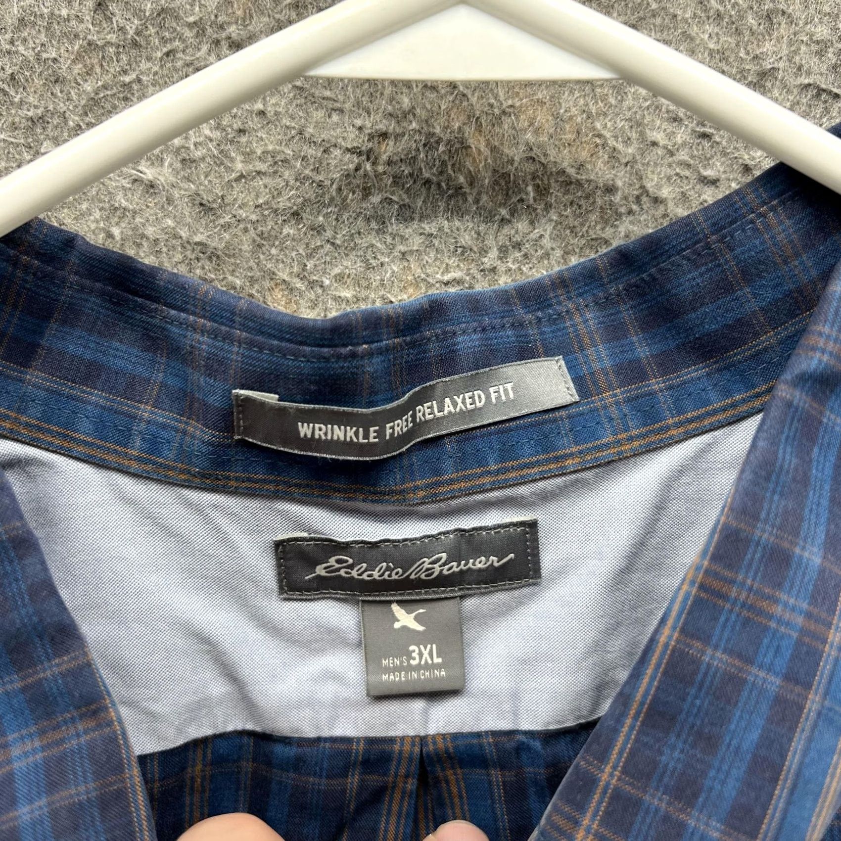 Eddie Bauer Eddie Bauer Shirt Mens 3XL Blue Plaid Long Sleeve Wrinkle Free Relaxed Fit Size US XXL / EU 58 / 5 - 5 Thumbnail