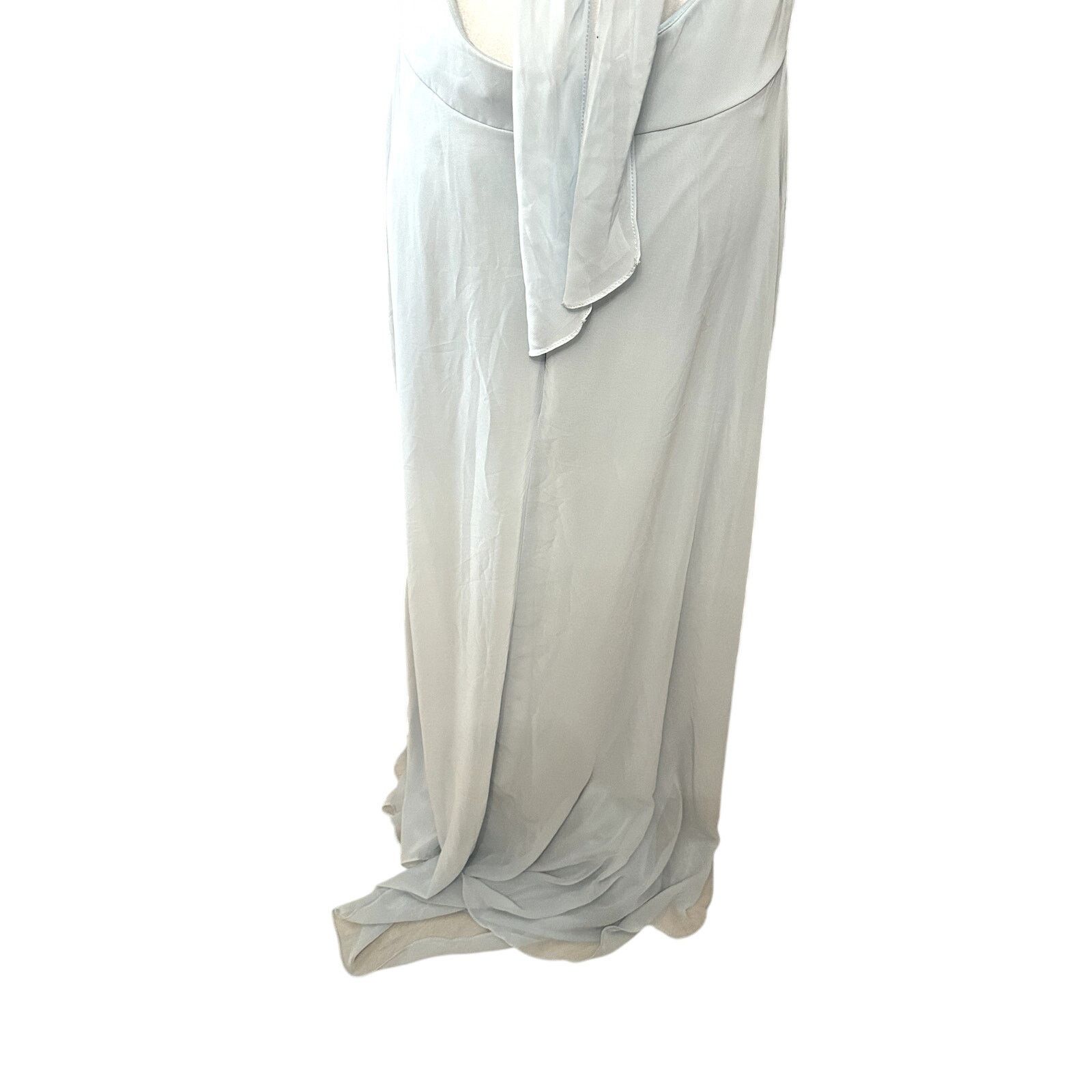 After Six After Six Maxi Dress Halter Backless High Neck Blue 14 NWOT Size XL / US 12-14 / IT 48-50 - 8 Thumbnail