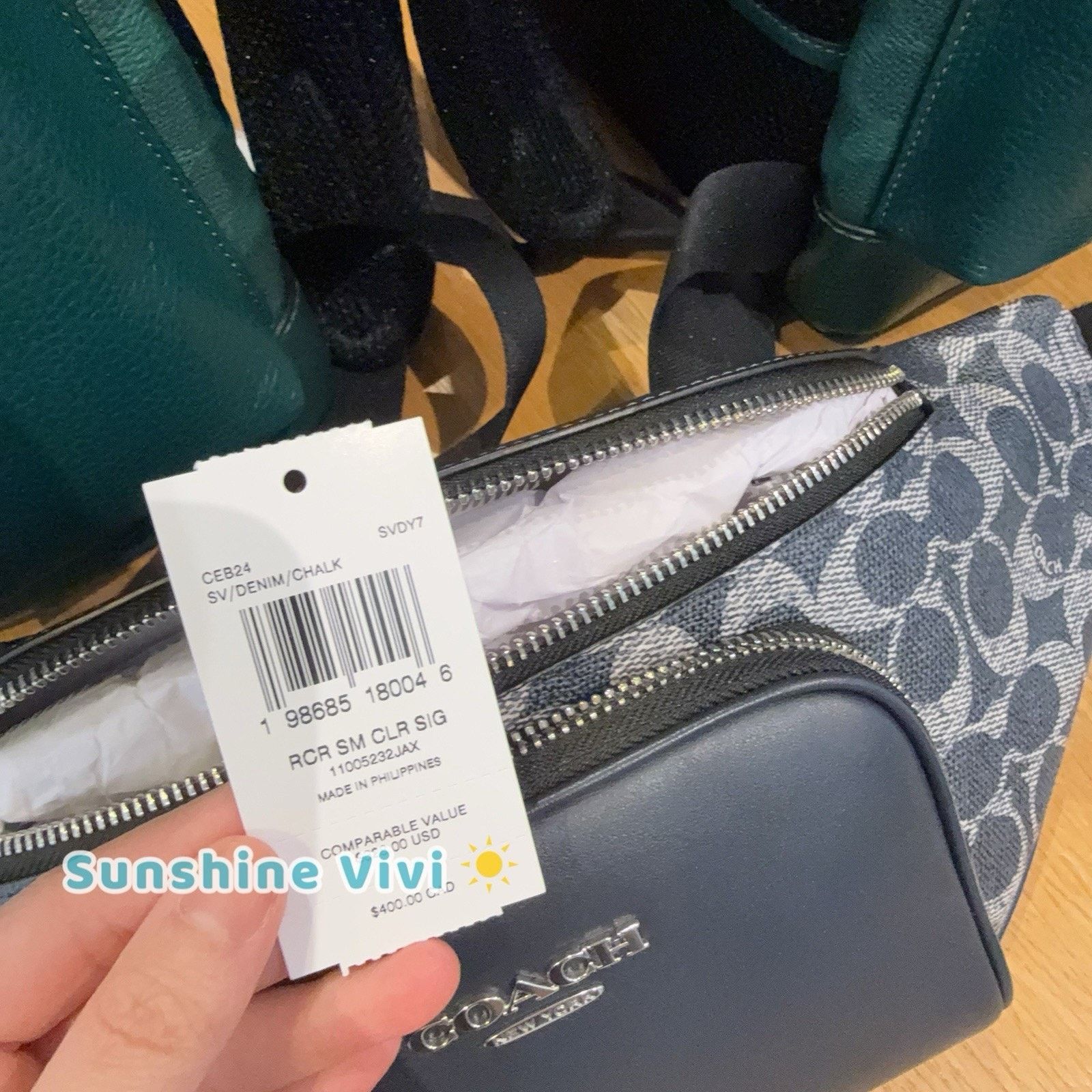 Coach NWT COACH Racer Small Belt Bag CEB24 Silver/Denim Chalk Size ONE SIZE - 4 Thumbnail