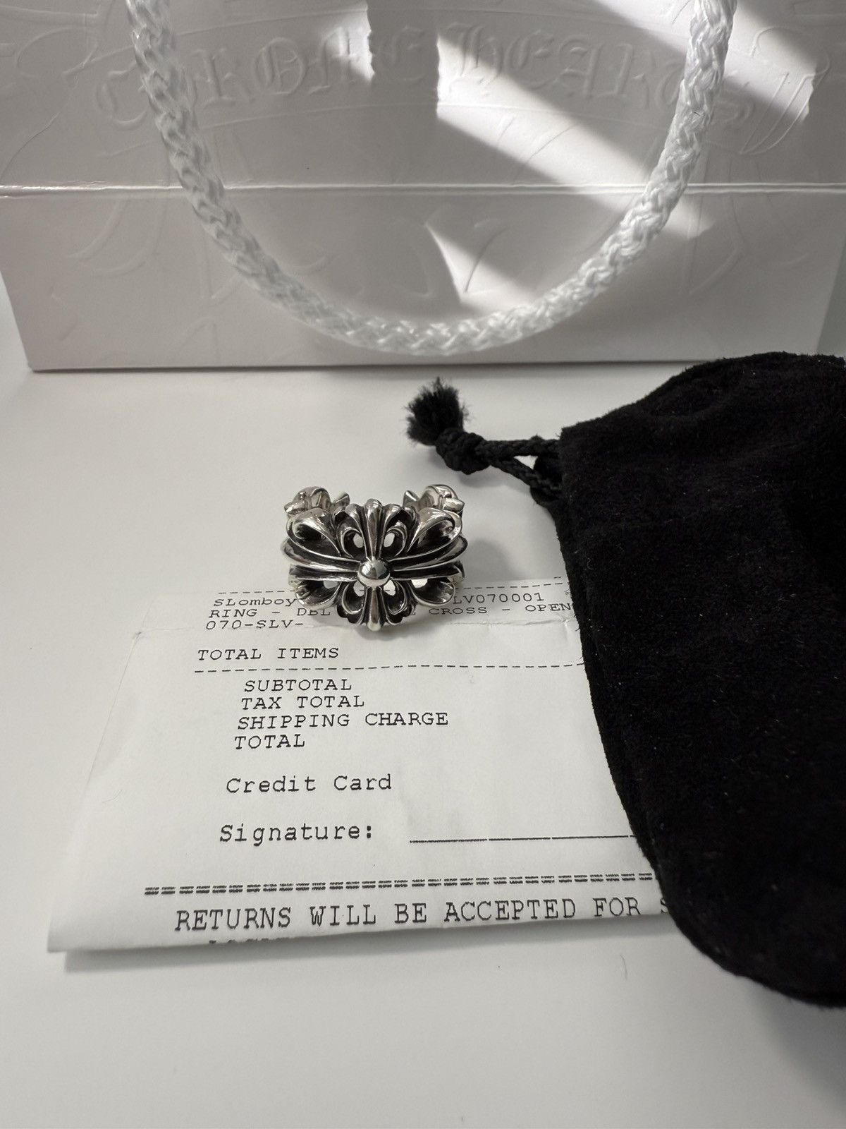 Chrome Hearts Chrome hearts double floral ring sz 7 Size ONE SIZE - 1 Thumbnail
