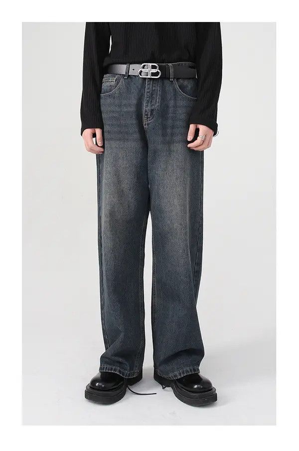 VIBE Straight washed loose trendy jeans Size US 30 / EU 46 - 7 Thumbnail