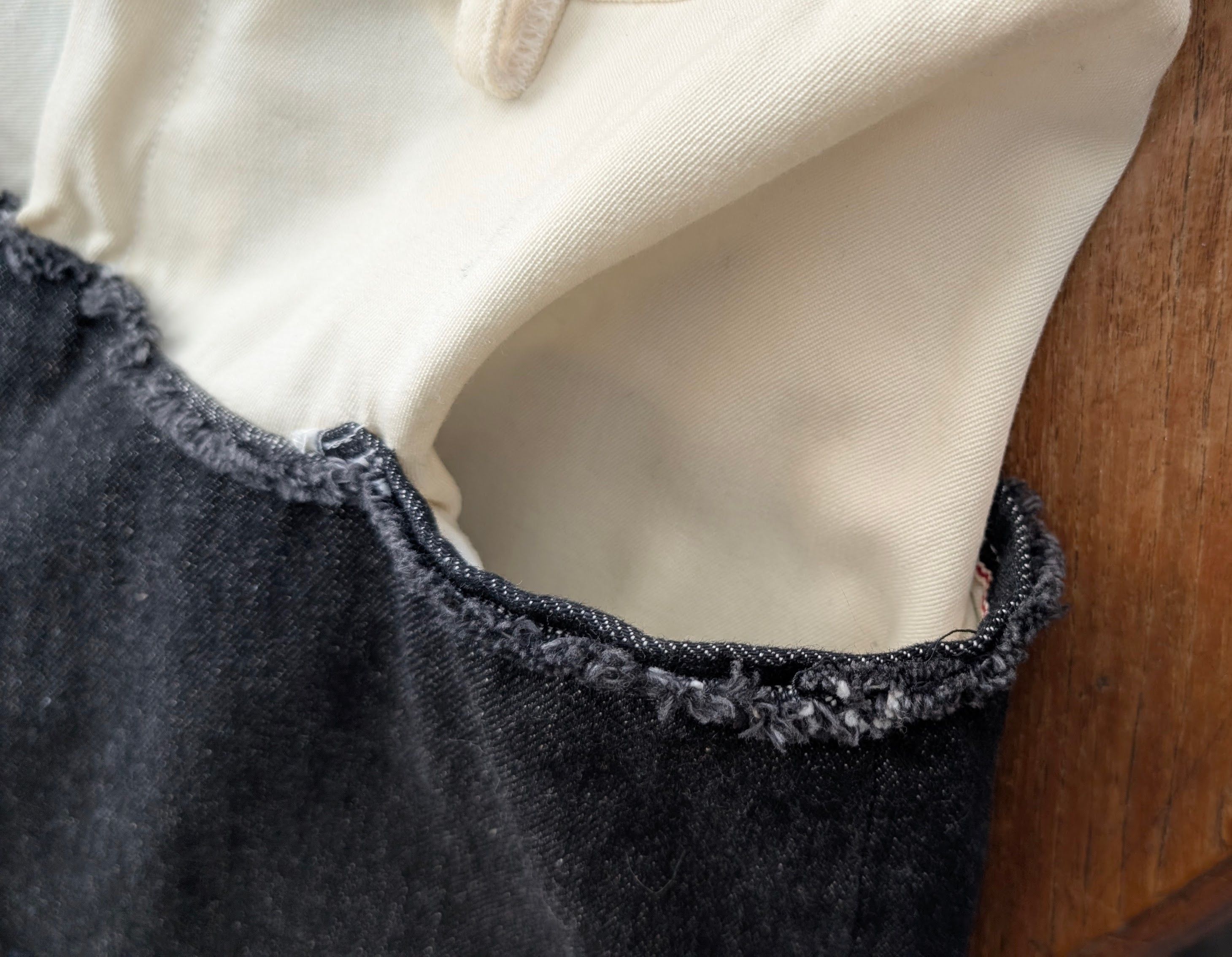 Limi Feu LIMI FEU black and bleached denim crop pant Size 31" - 6 Thumbnail