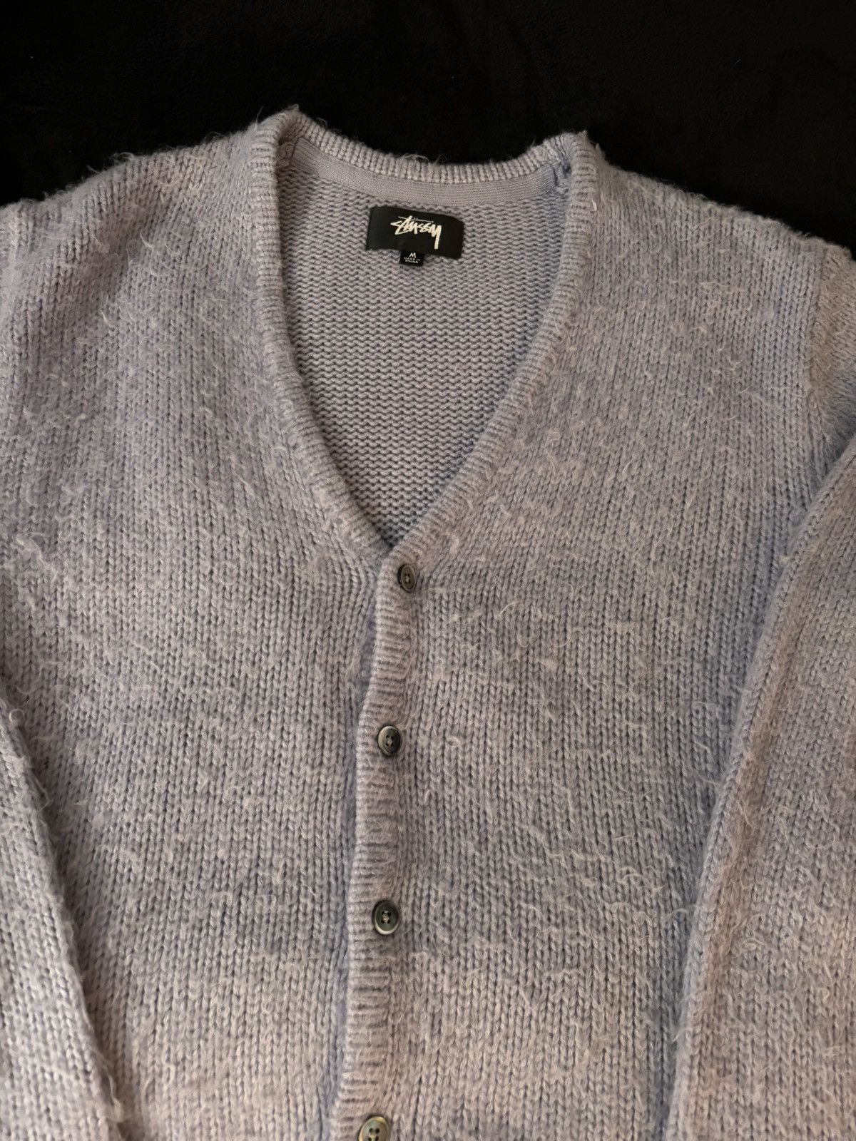 Stussy Stussy Brushed Cardigan ‘Lavender’ Size US M / EU 48-50 / 2 - 2 Thumbnail