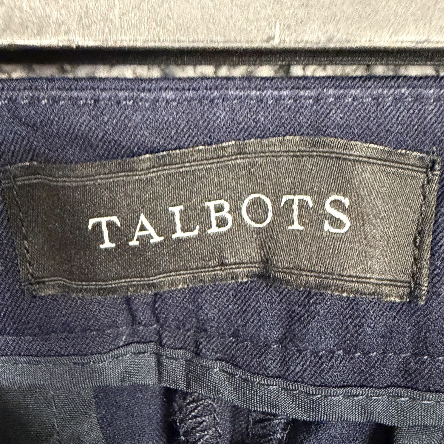 Talbots Talbots Chatham Crop Pants 4P Petite Blue Scallop Hem Straight Stretch Preppy Size 27" / US 4 / IT 40 - 7 Thumbnail