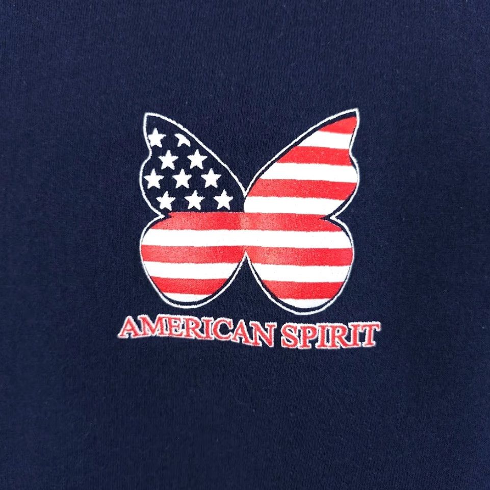 Fruit Of The Loom VINTAGE Fruit of the Loom Sweatshirt Mens Size XL Blue 90s Spirit Butterfly American Flag Crew Neck Pullover Sweatshirt Size US XL / EU 56 / 4 - 3 Thumbnail