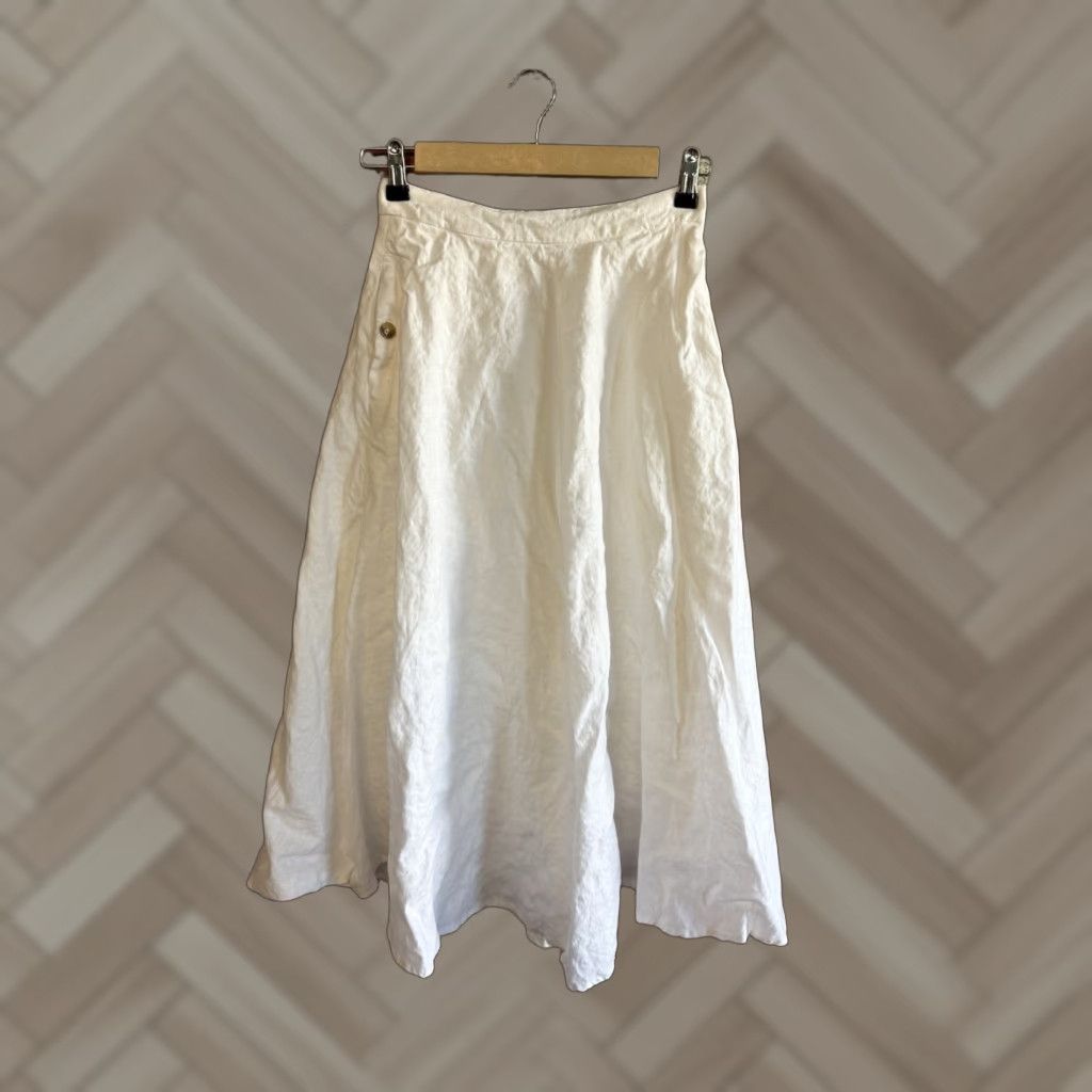 Reformation Reformation Linen Maxi Skirt Womens 0 White Size 25" / US 0 / IT 36 - 1 Thumbnail
