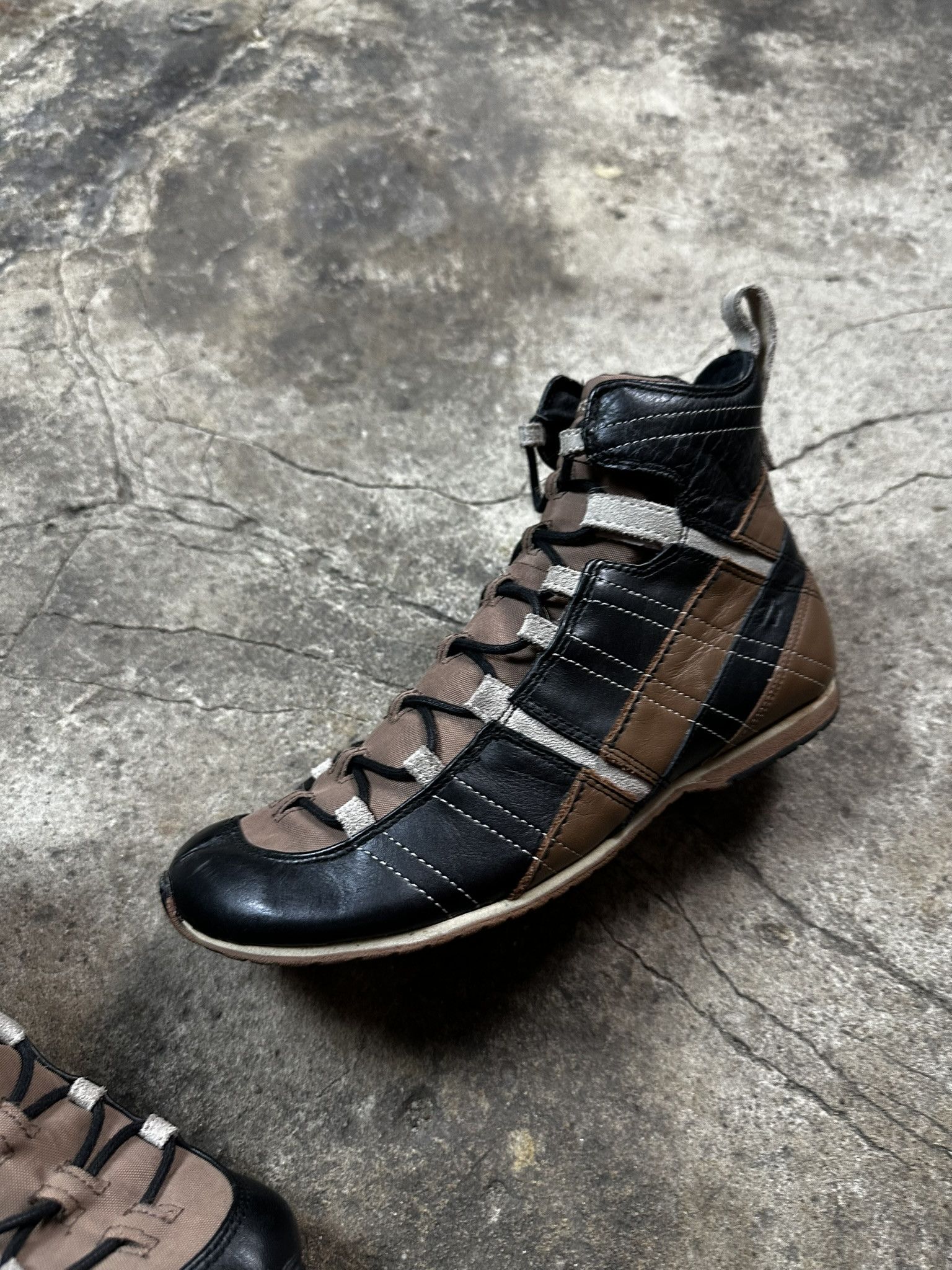 Diesel Vintage Diesel Boxing Hi-Top Y2k Sneakers 2000s Size US 7.5 / IT 37.5 - 3 Thumbnail