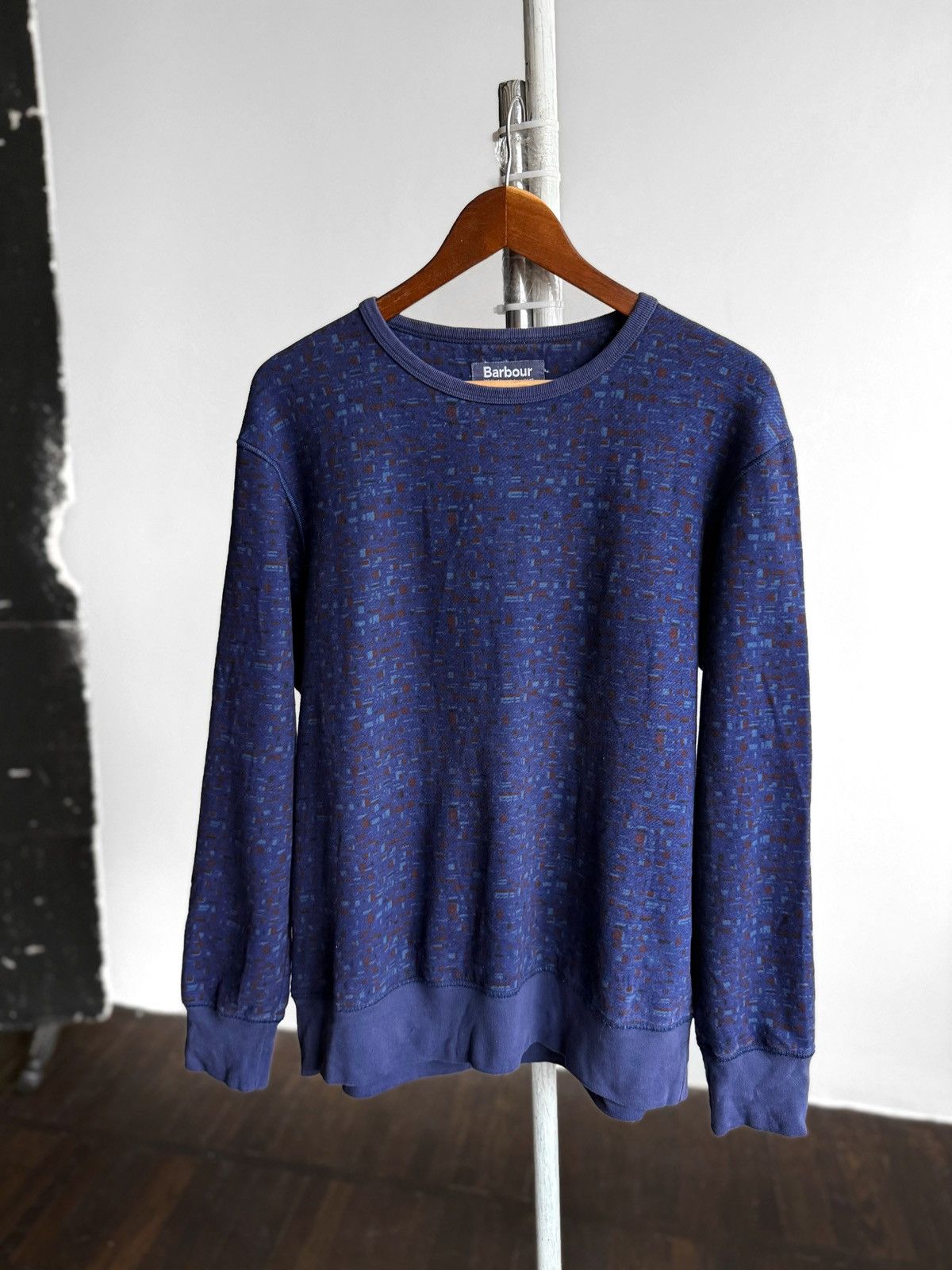 Barbour Barbour White Mountaineering Mens Blue Crewneck Sweatshirt Size US L / EU 52-54 / 3 - 1 Thumbnail