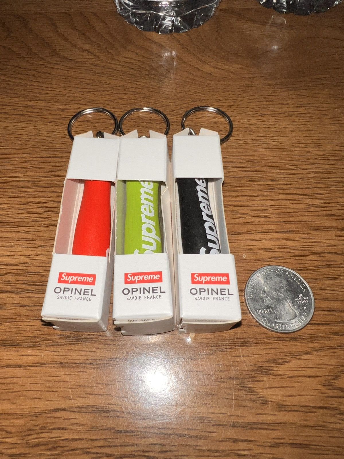Supreme Supreme Keychain Opinel No.4 Knife Red/Green/Black Size ONE SIZE - 1 Thumbnail