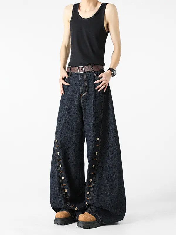 Japanese Brand Retro loose high street micro flared jeans Size US 32 / EU 48 - 1 Thumbnail