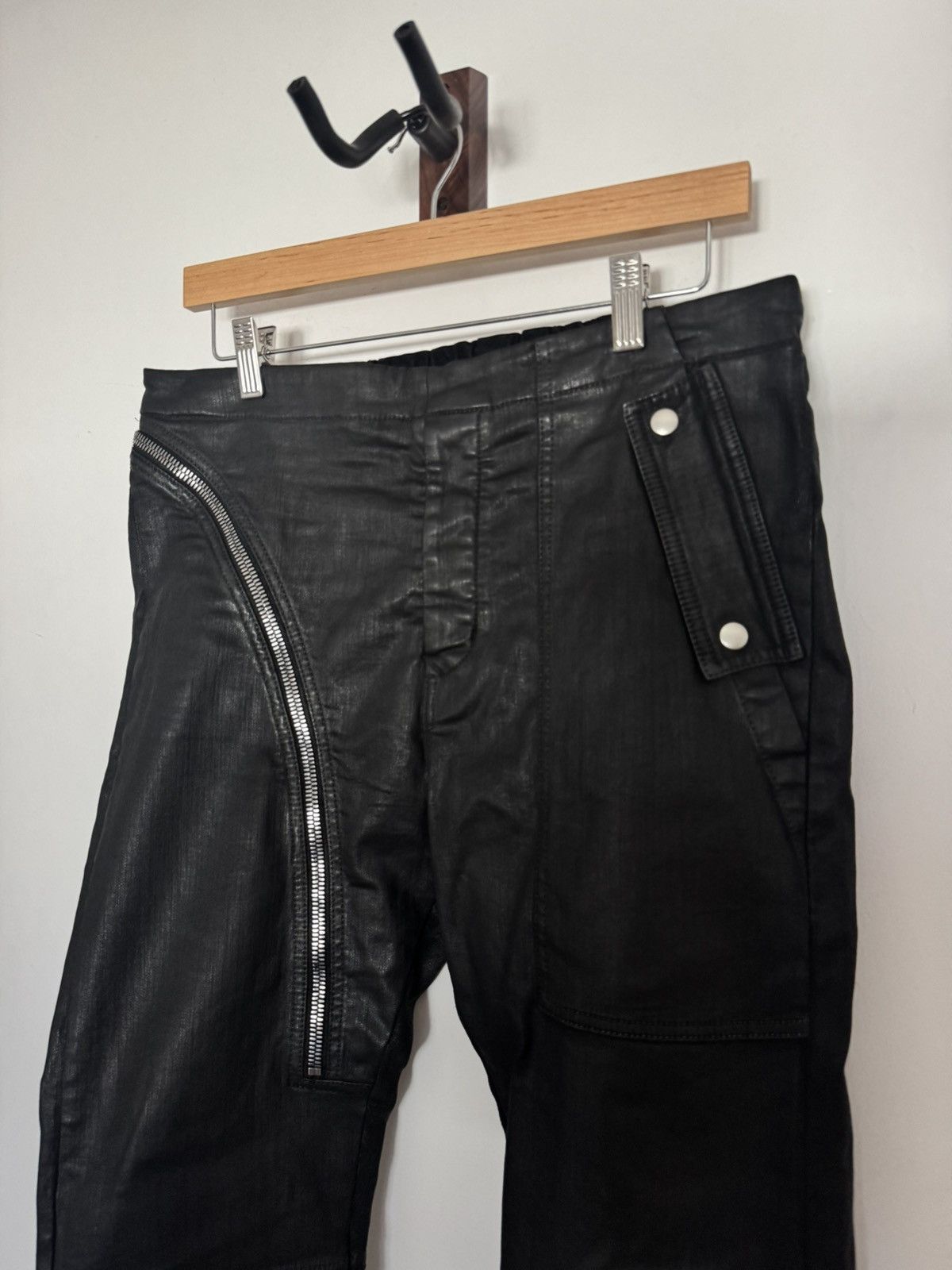 Rick Owens Waxed Aircut Pants Size US 32 / EU 48 - 2 Thumbnail