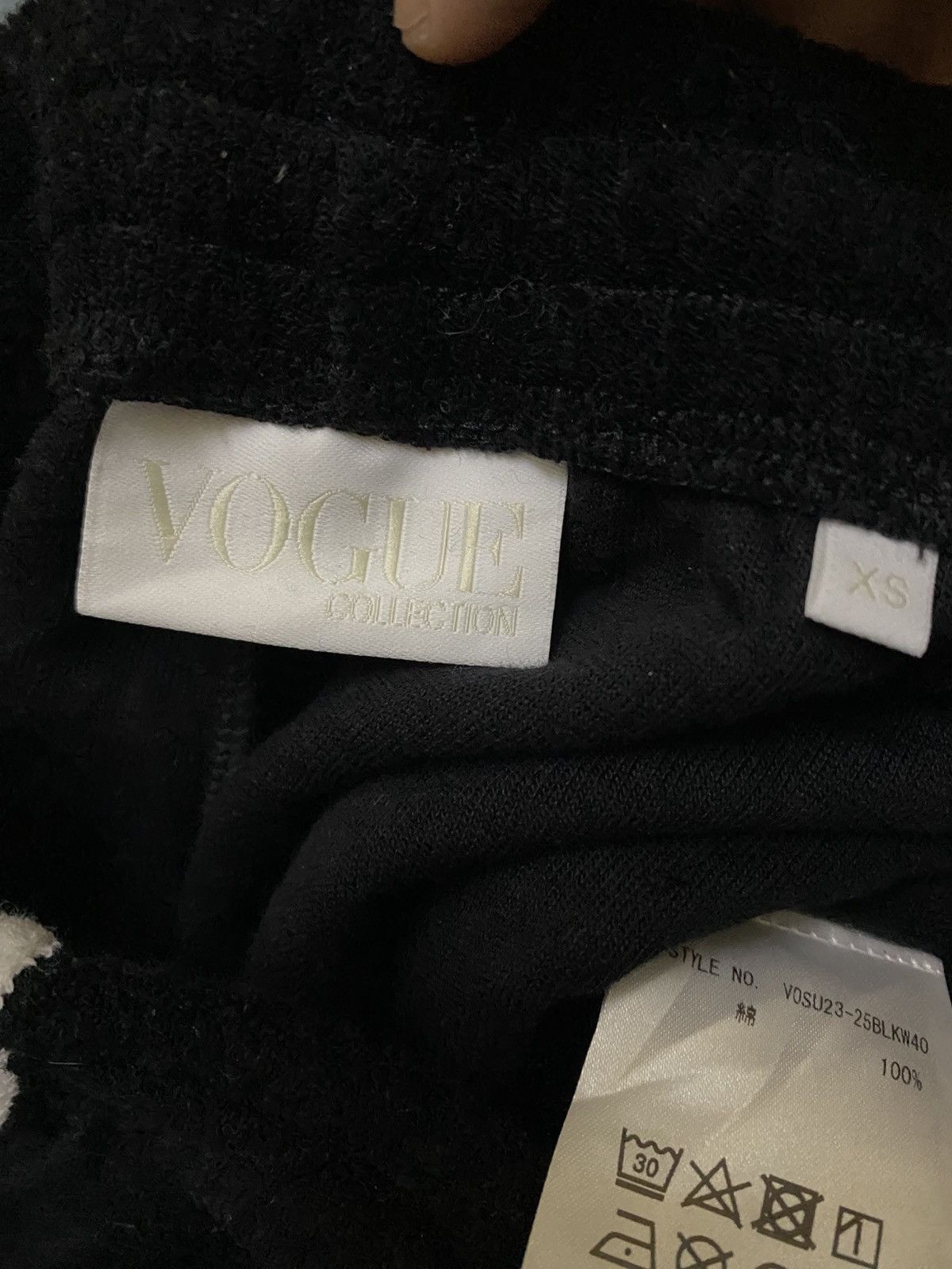 Vogue Black Vogue Terry Cloth Trunk Vogue Spellout Size 26" / US 2 / IT 38 - 7 Thumbnail